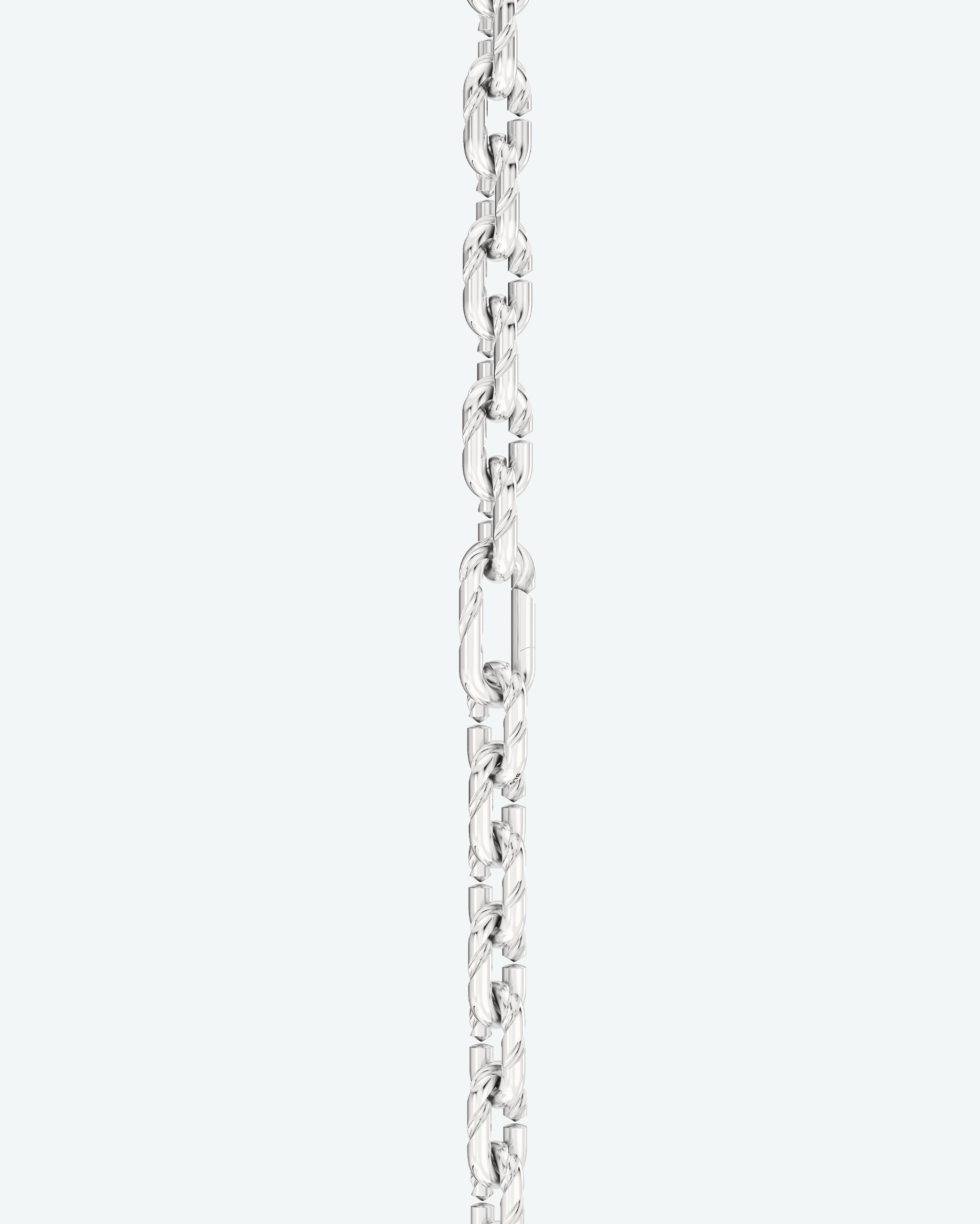Machina Link Bracelet 3mm in White Gold