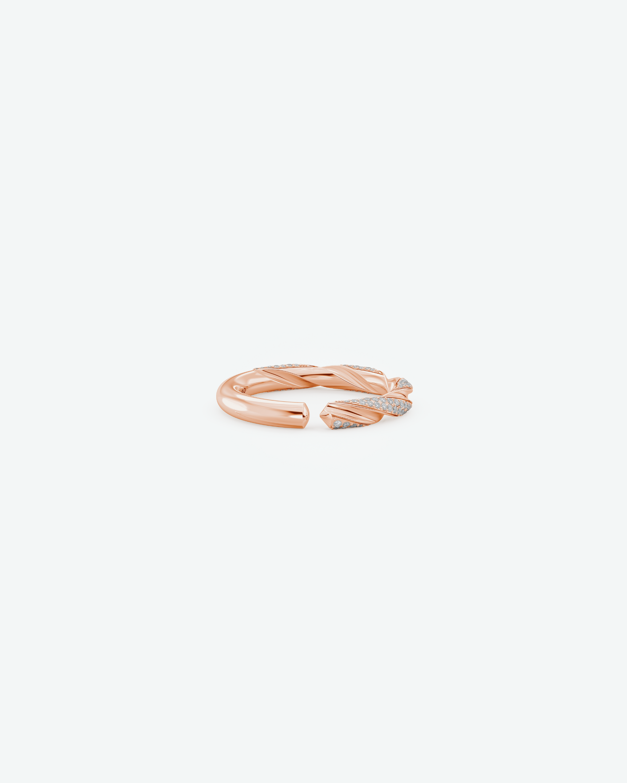 Machina Ring 3mm in Rose Gold with Diamonds