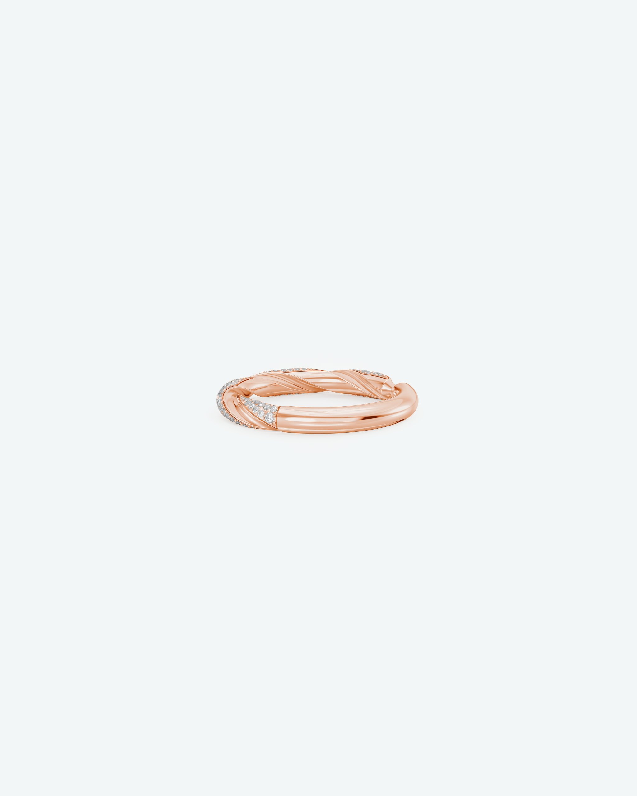 Machina Ring 3mm in Rose Gold with Diamonds