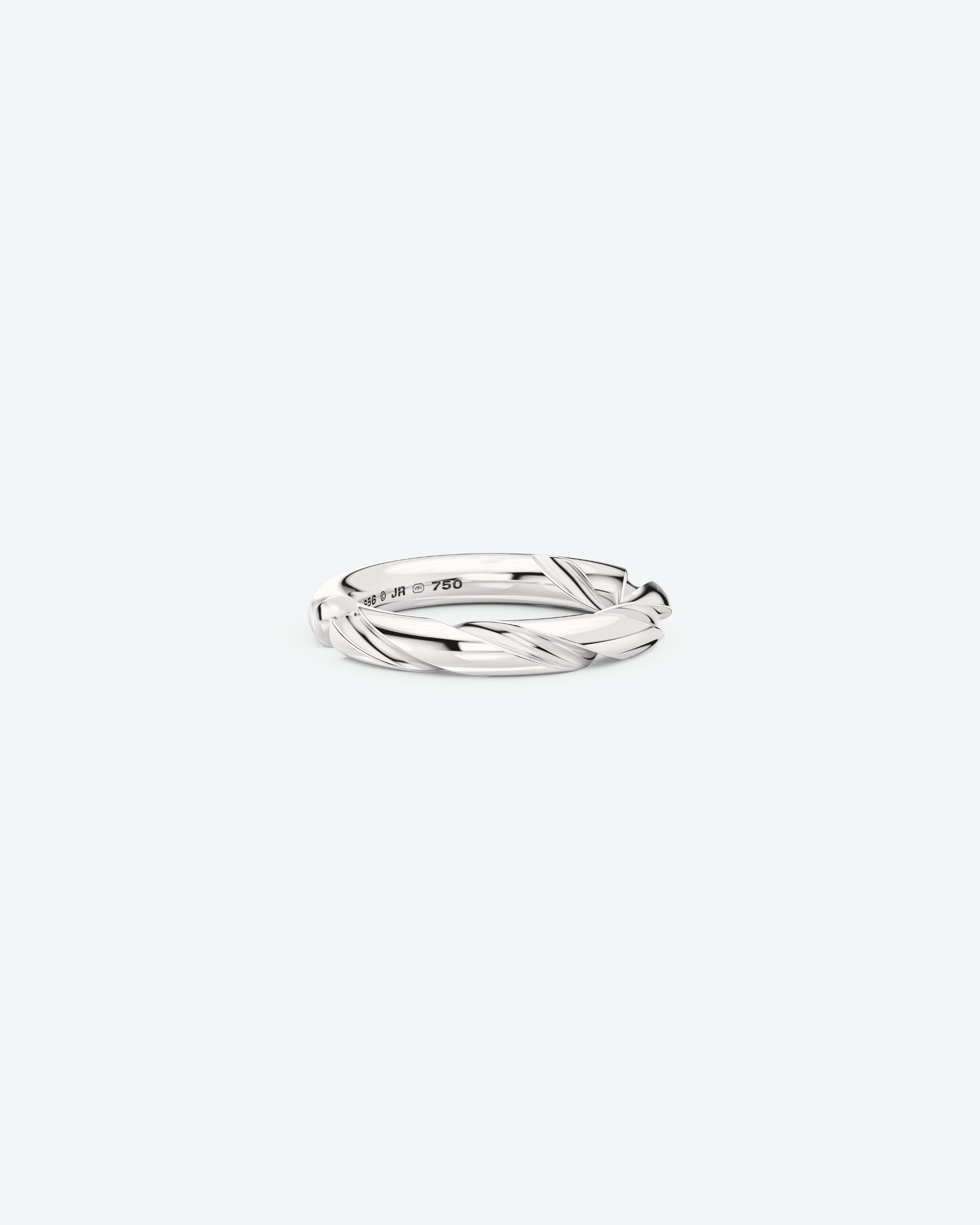 Machina Ring 4mm in White Gold