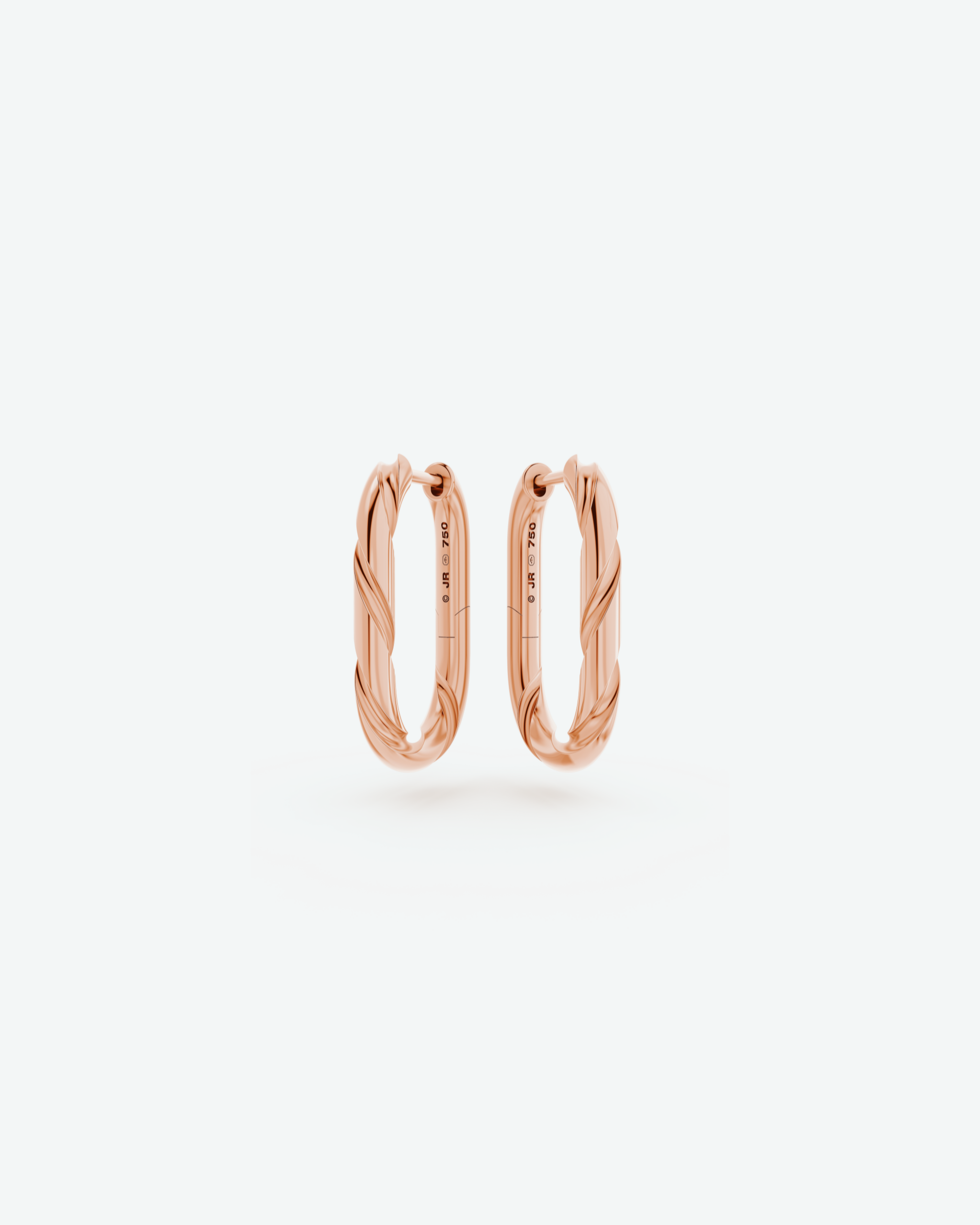 Machina Earring 3mm in Rose Gold