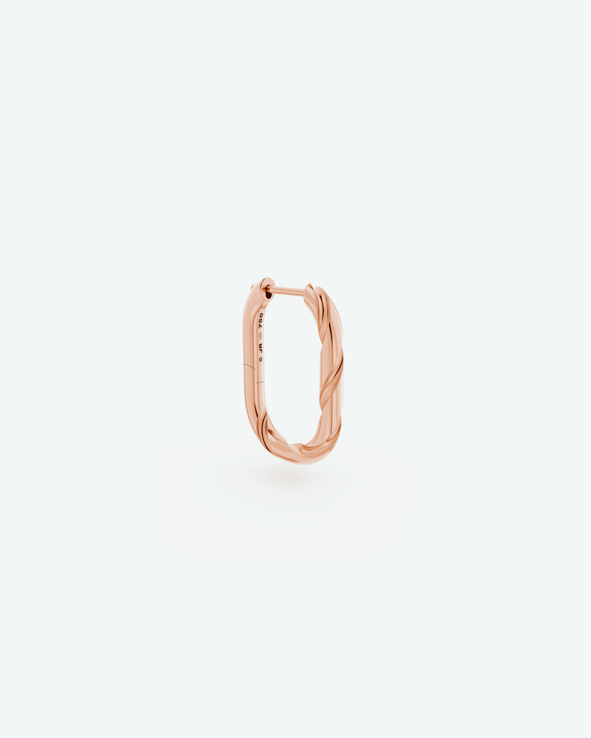 Machina Earring 3mm in Rose Gold