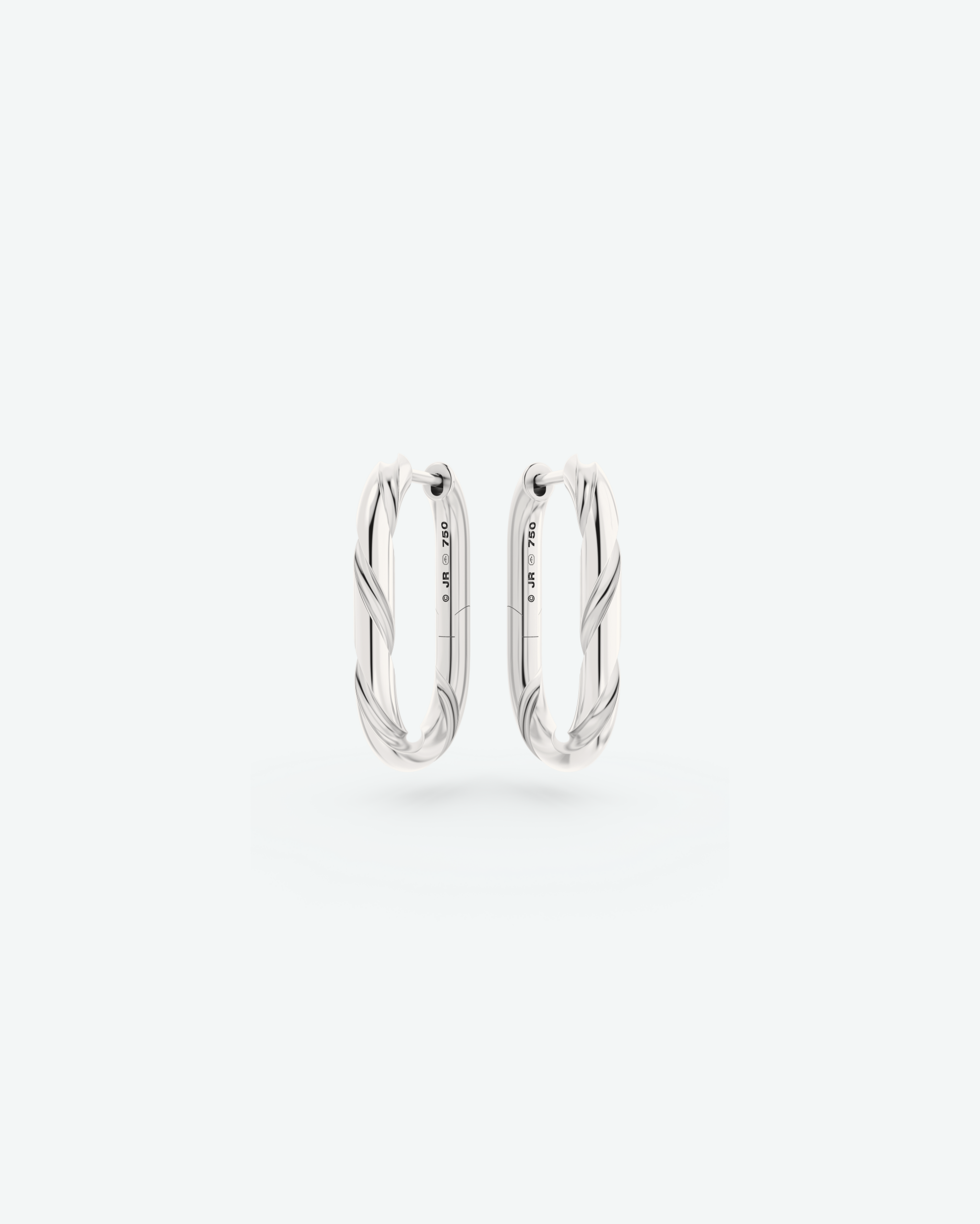 Machina Earring 3mm in White Gold