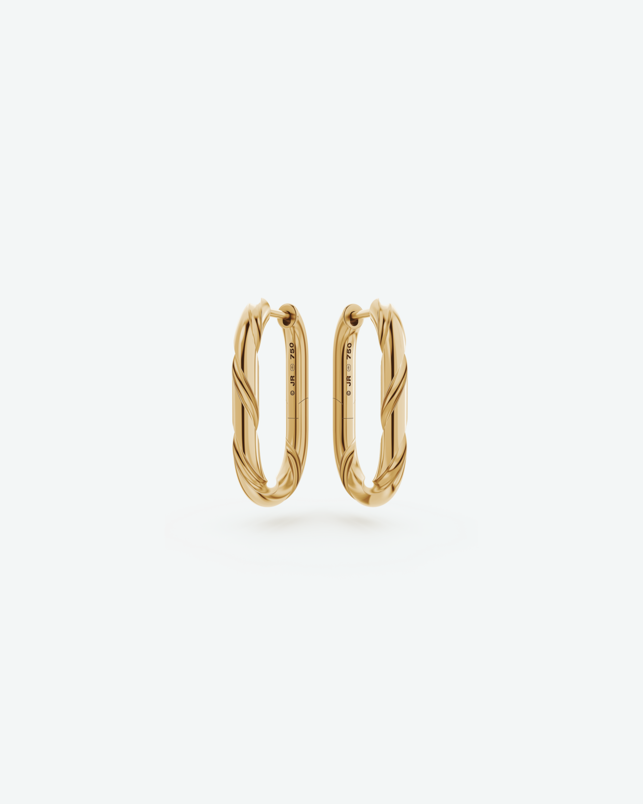 Machina Earring 3mm in Yellow Gold