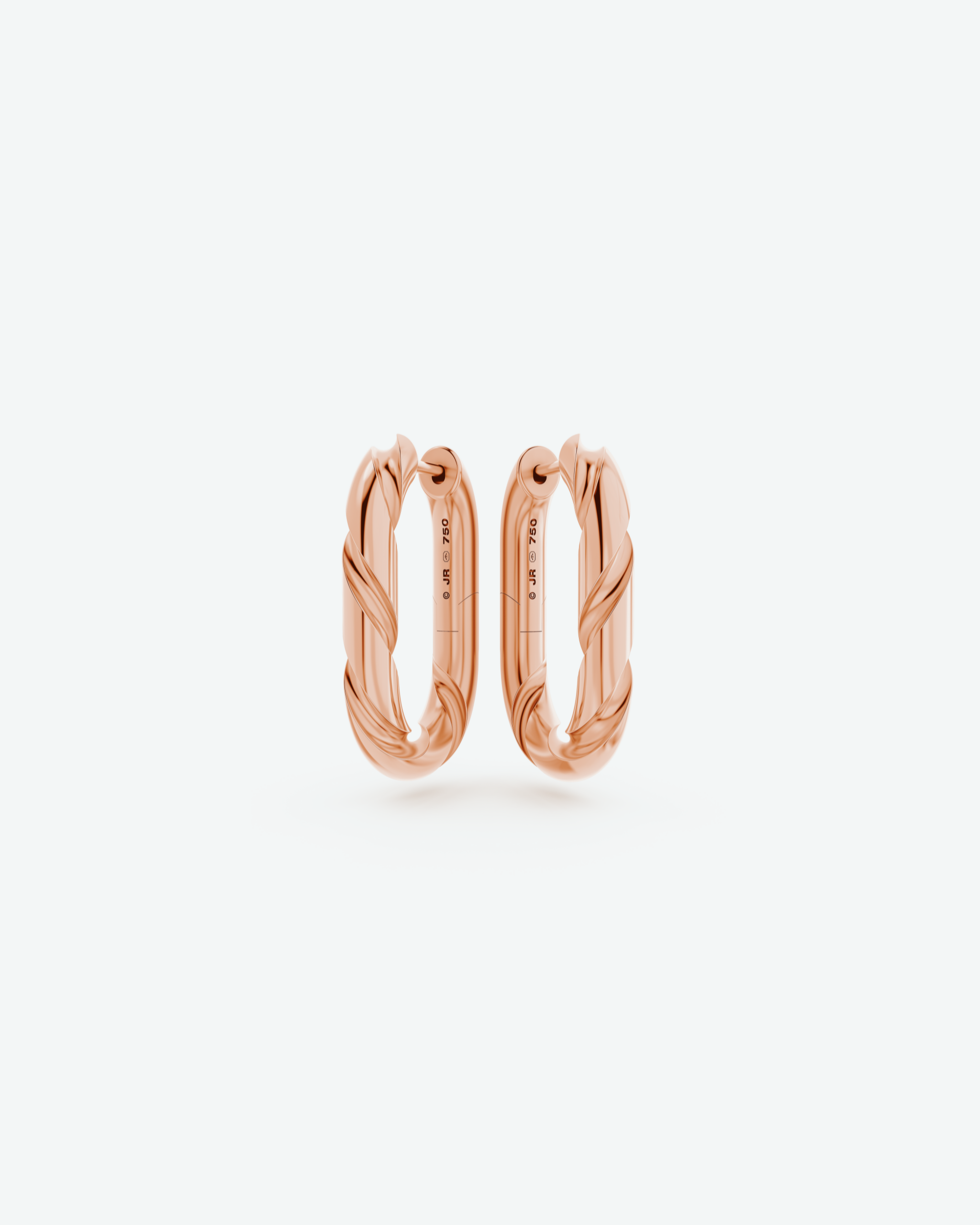 Machina Earring 4mm in Rose Gold