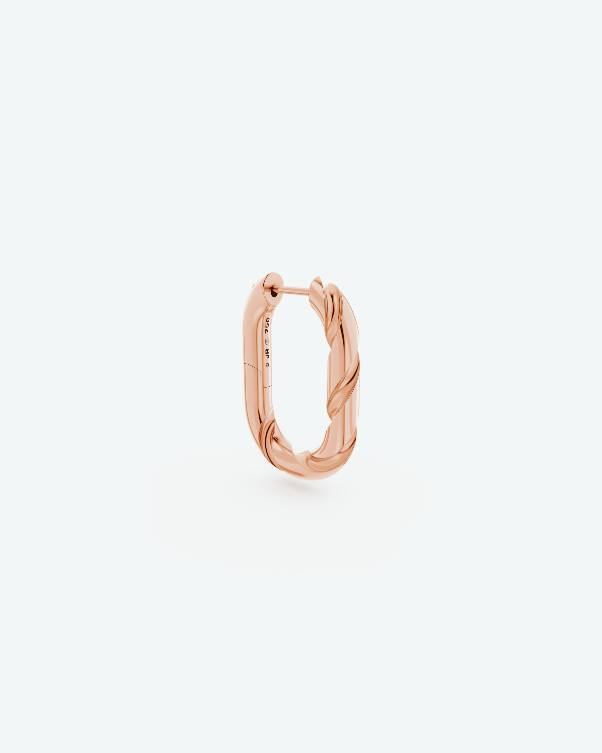 Machina Earring 4mm in Rose Gold