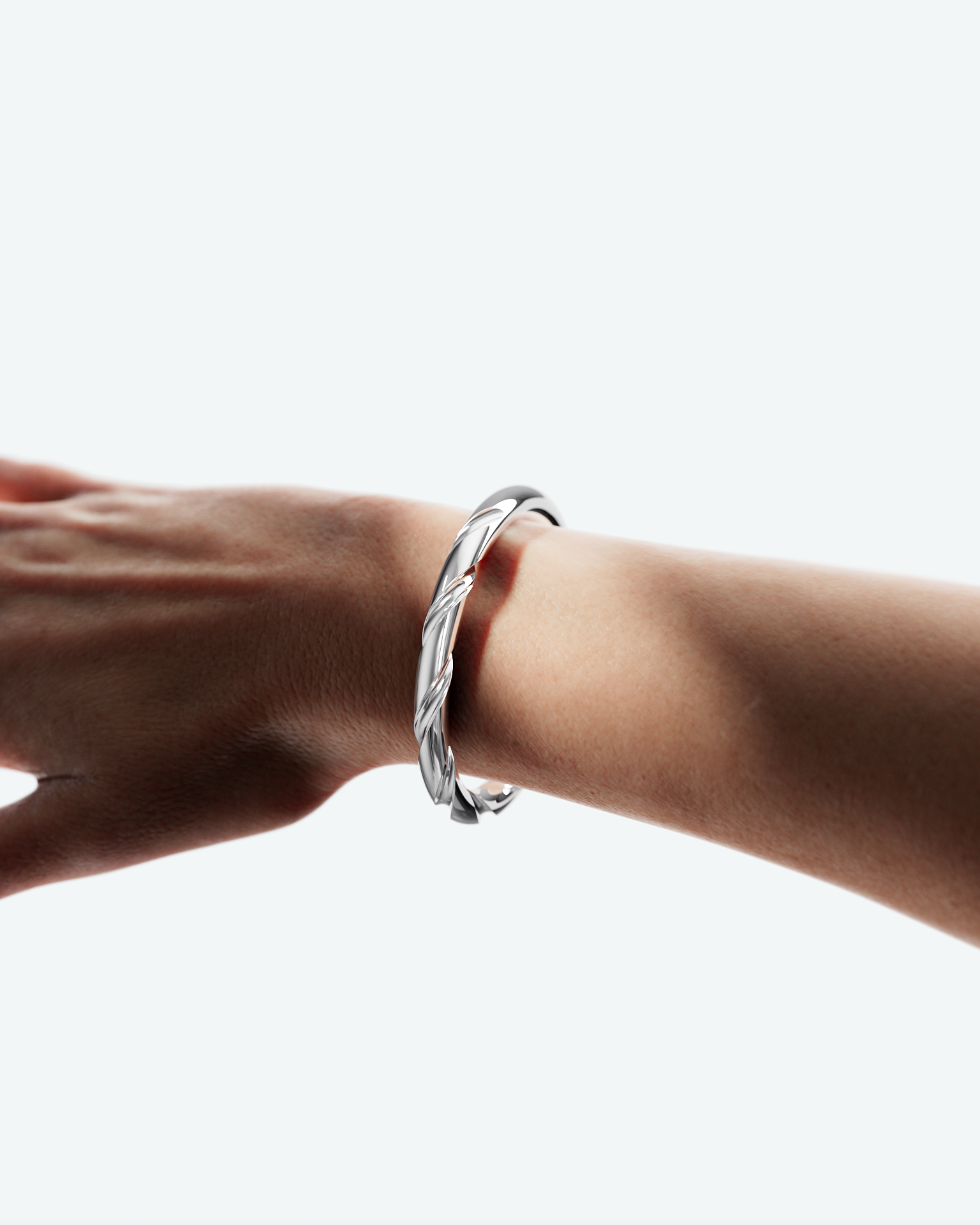 Machina Cuff Bracelet 7mm in Sterling Silver