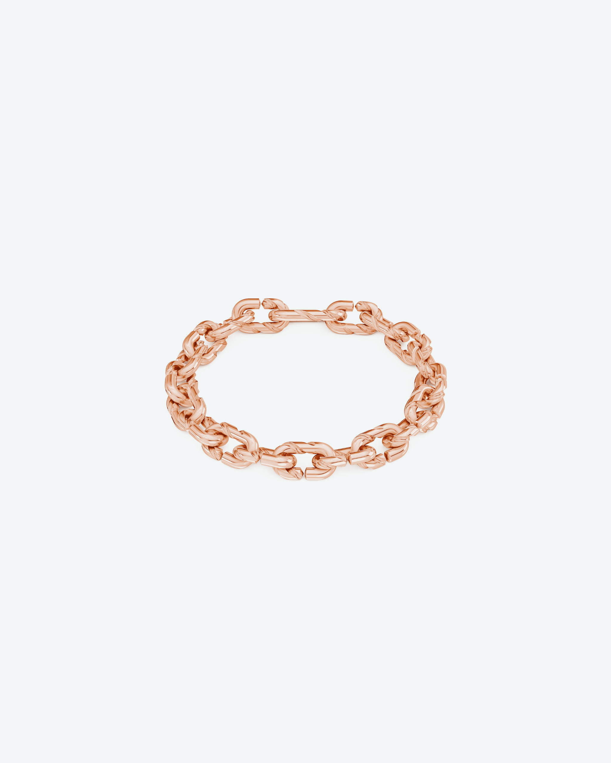 Machina Link Bracelet 3mm in Rose Gold