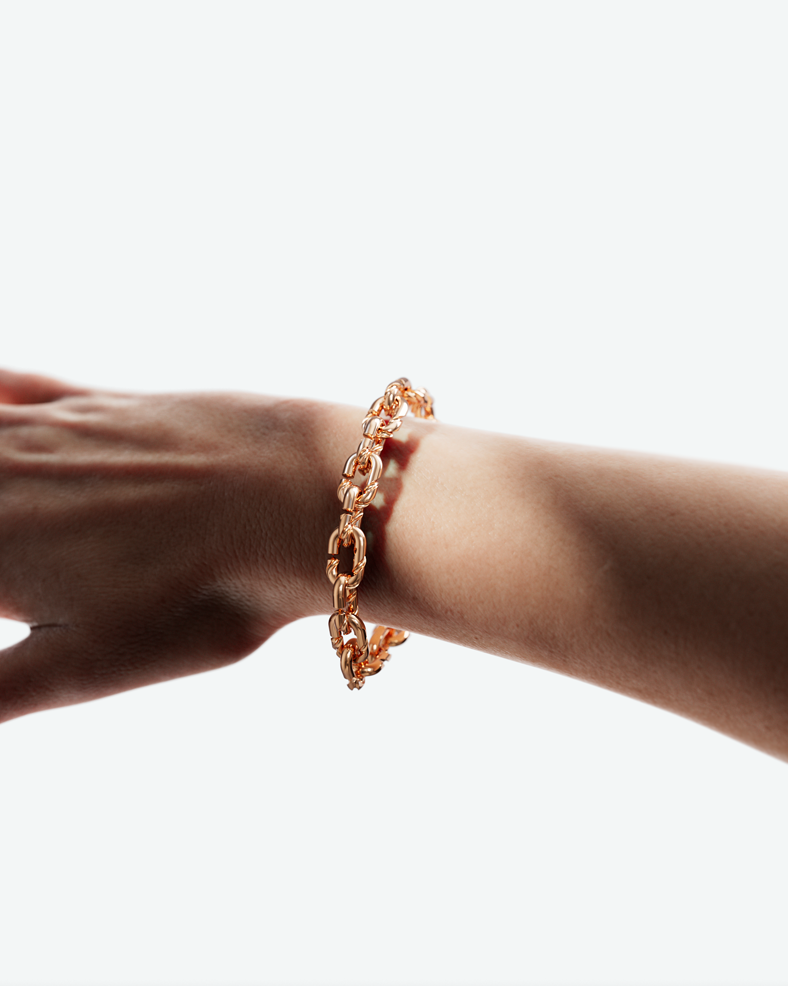 Machina Link Bracelet 3mm in Rose Gold