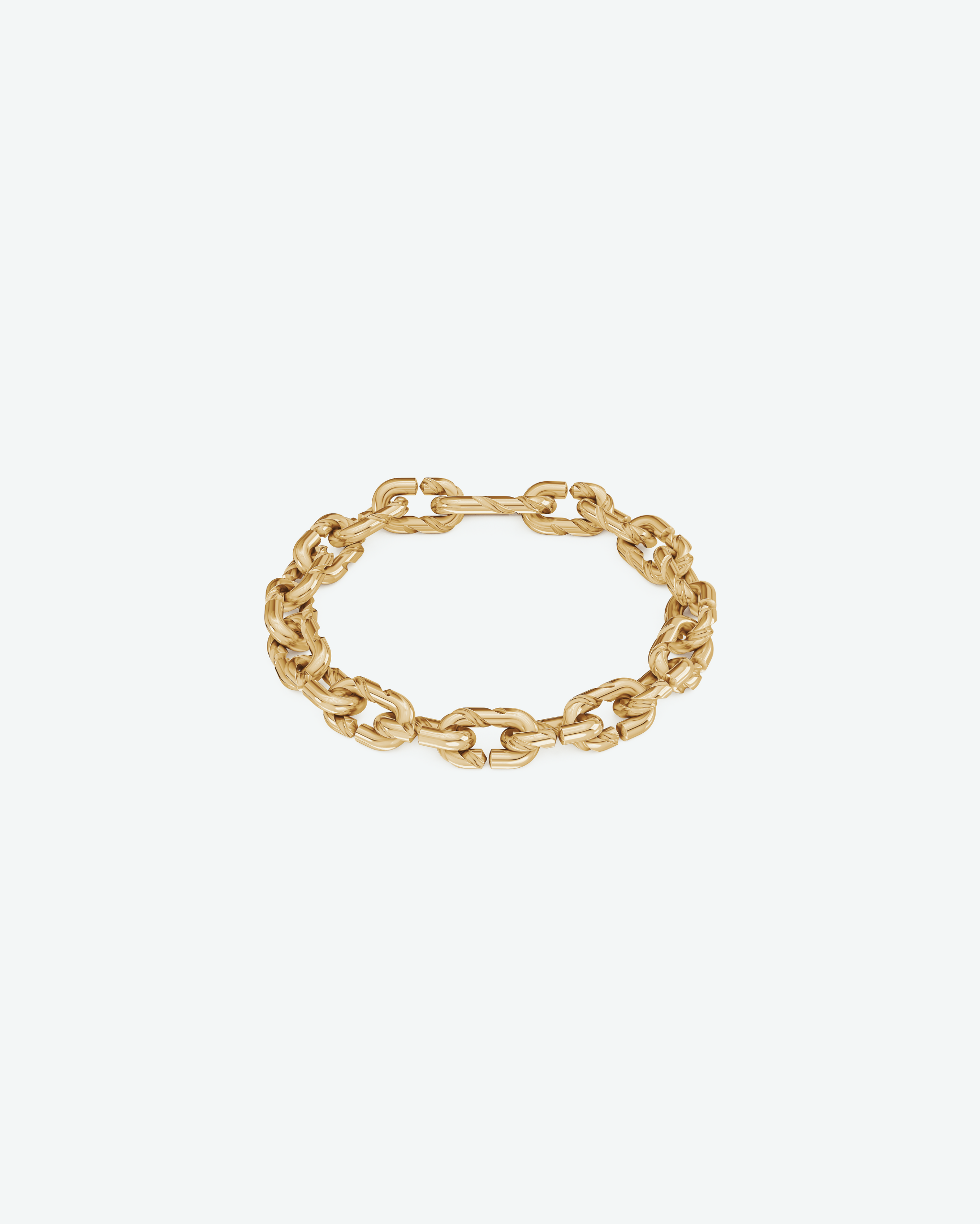 Machina Link Bracelet 3mm in Yellow Gold