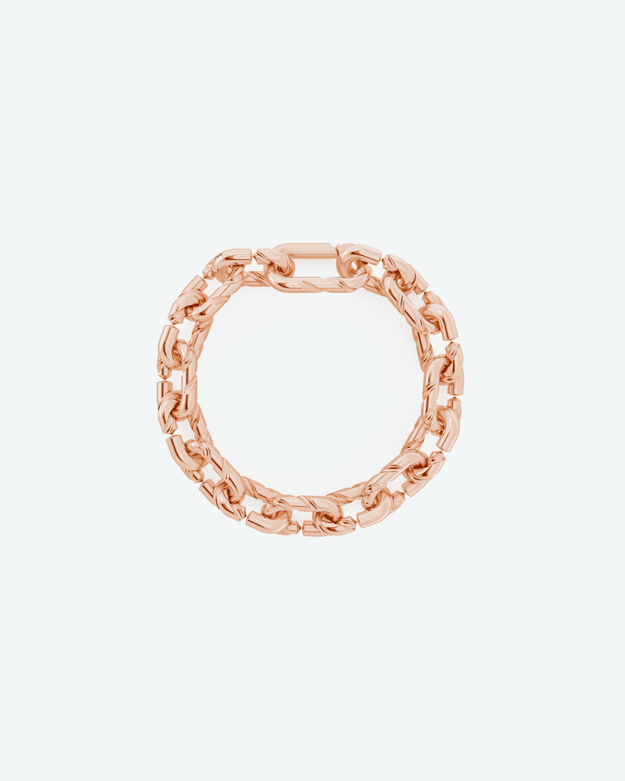 Machina Link Bracelet 4mm in Rose Gold