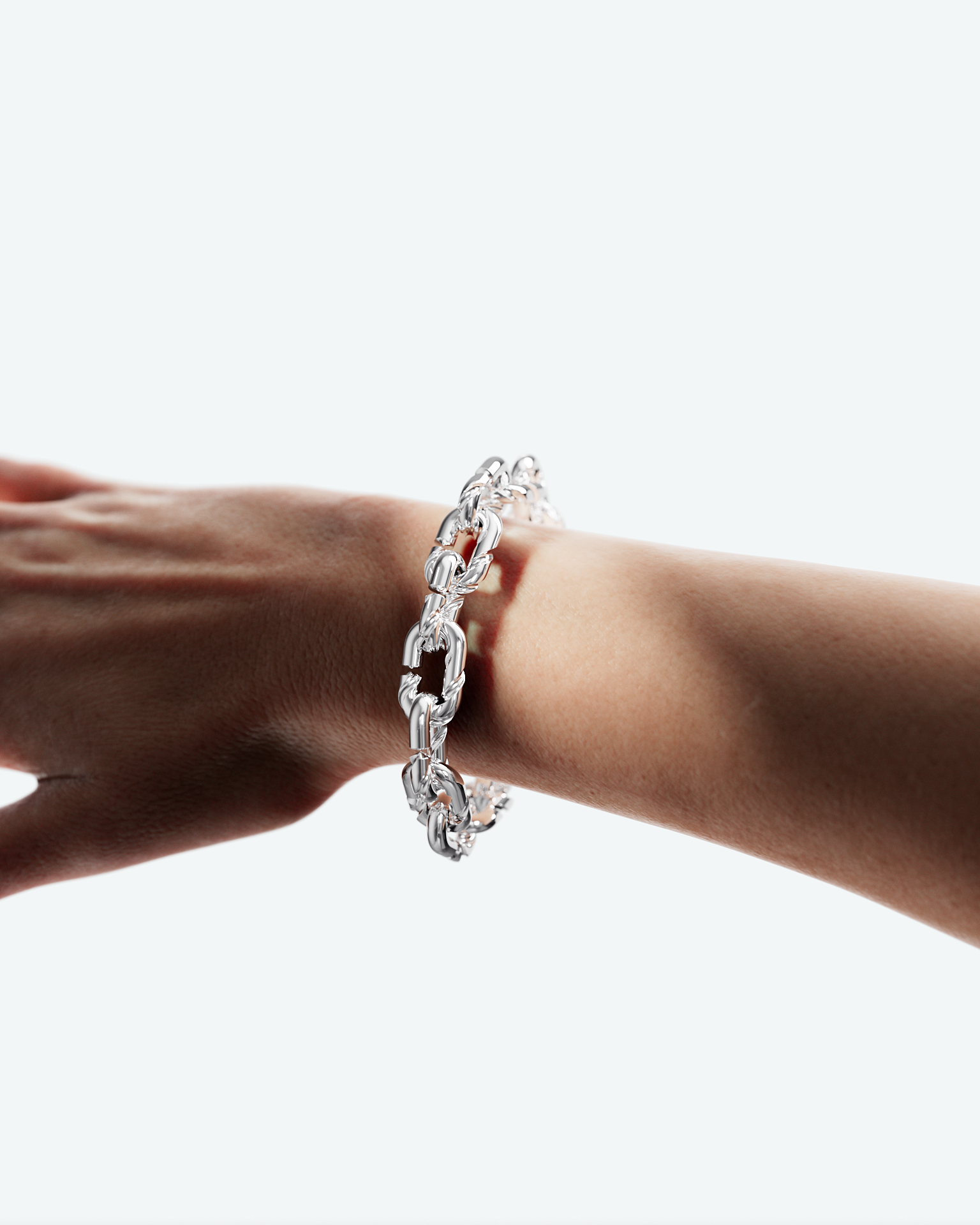 Machina Link Bracelet 4mm in Sterling Silver