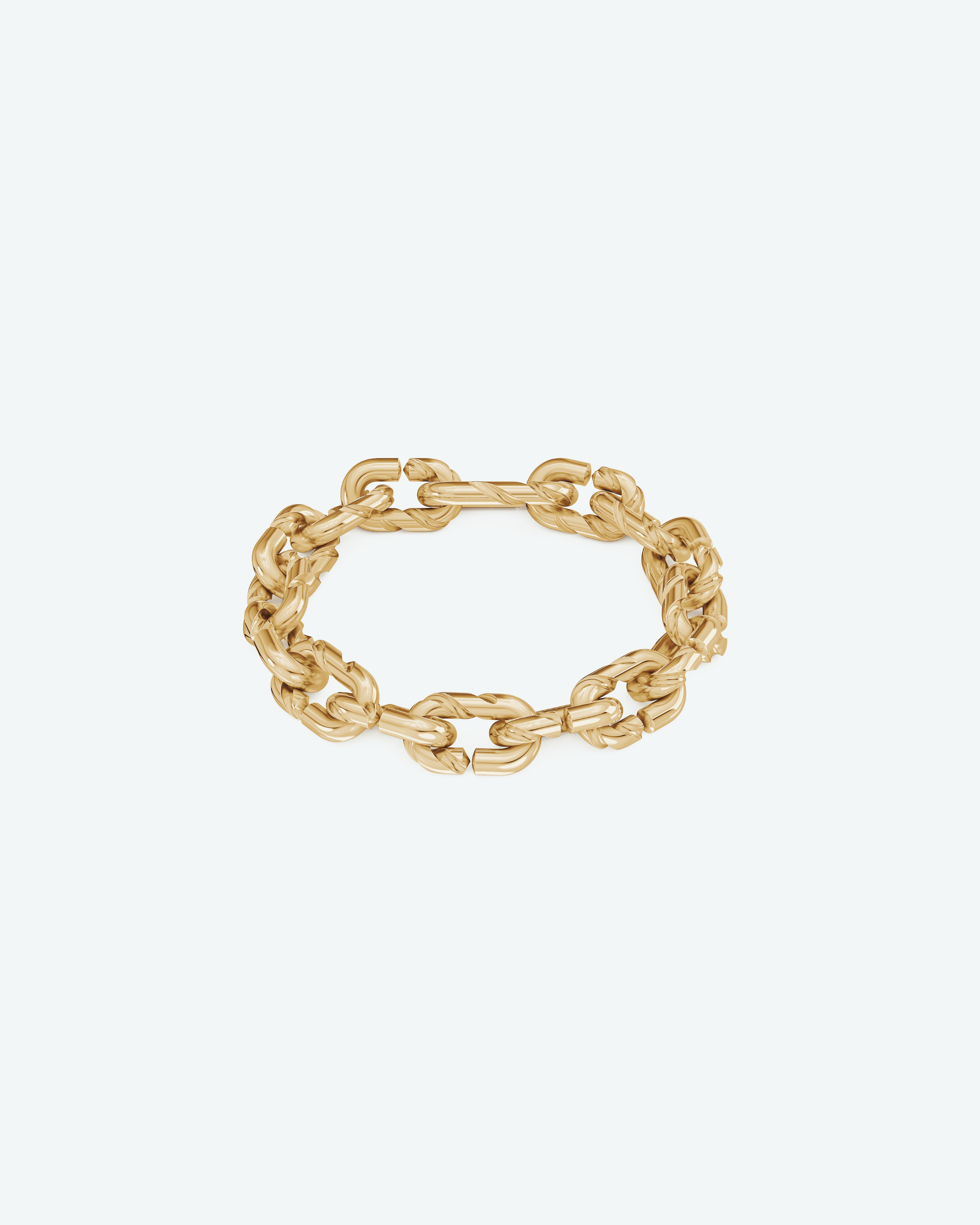 Machina Link Bracelet 4mm in Yellow Gold