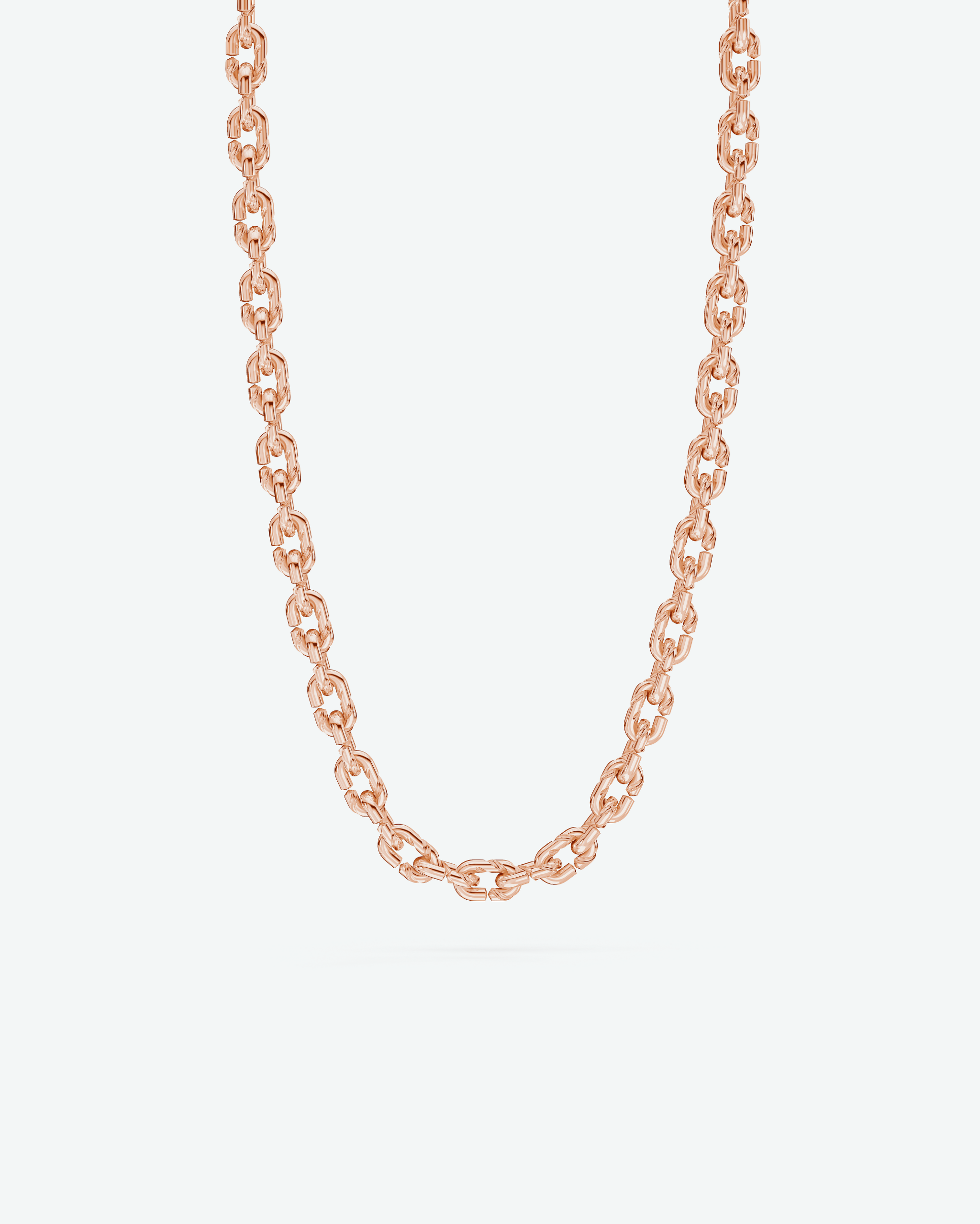 Machina Link Necklace 3mm in Rose Gold