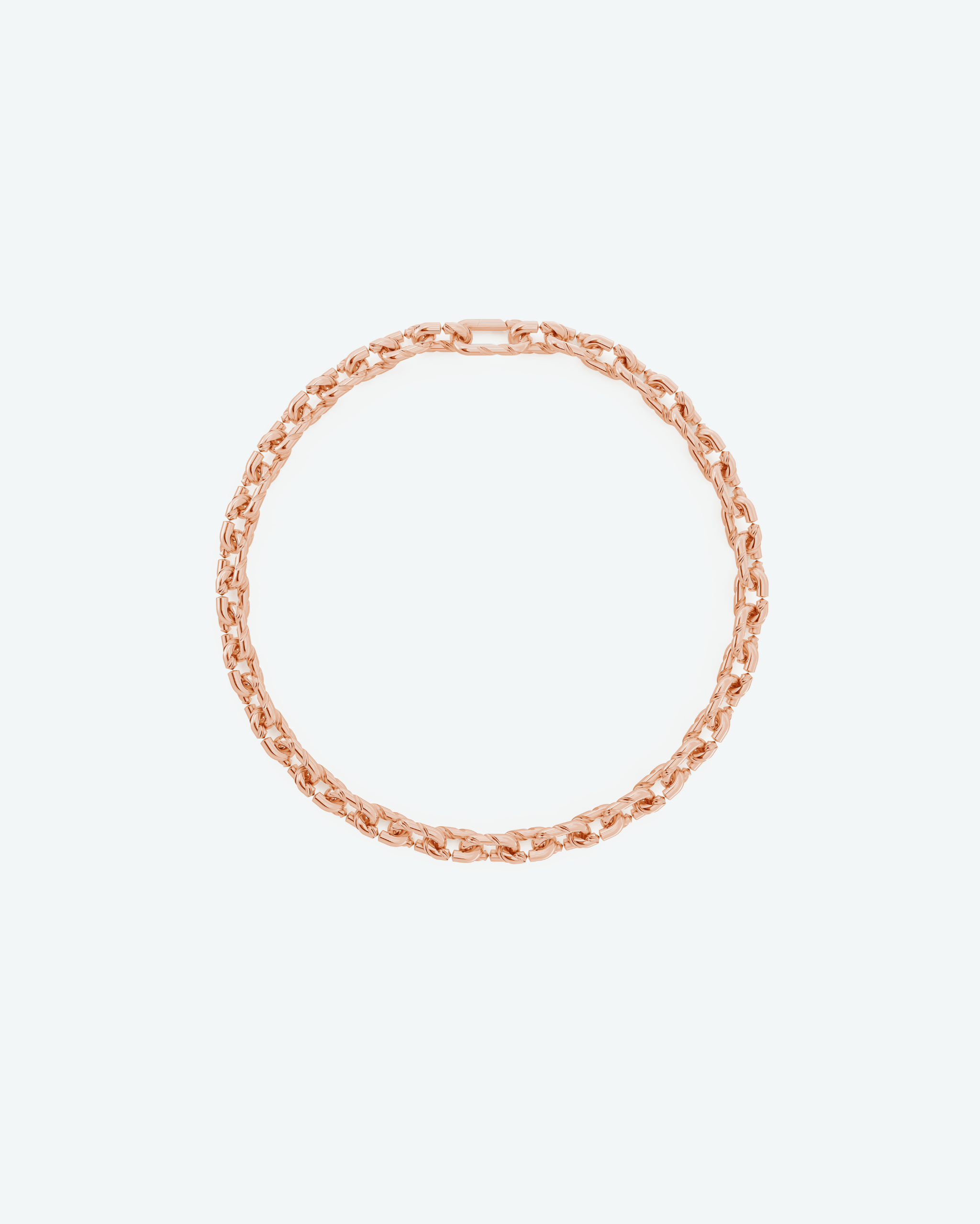 Machina Link Necklace 3mm in Rose Gold
