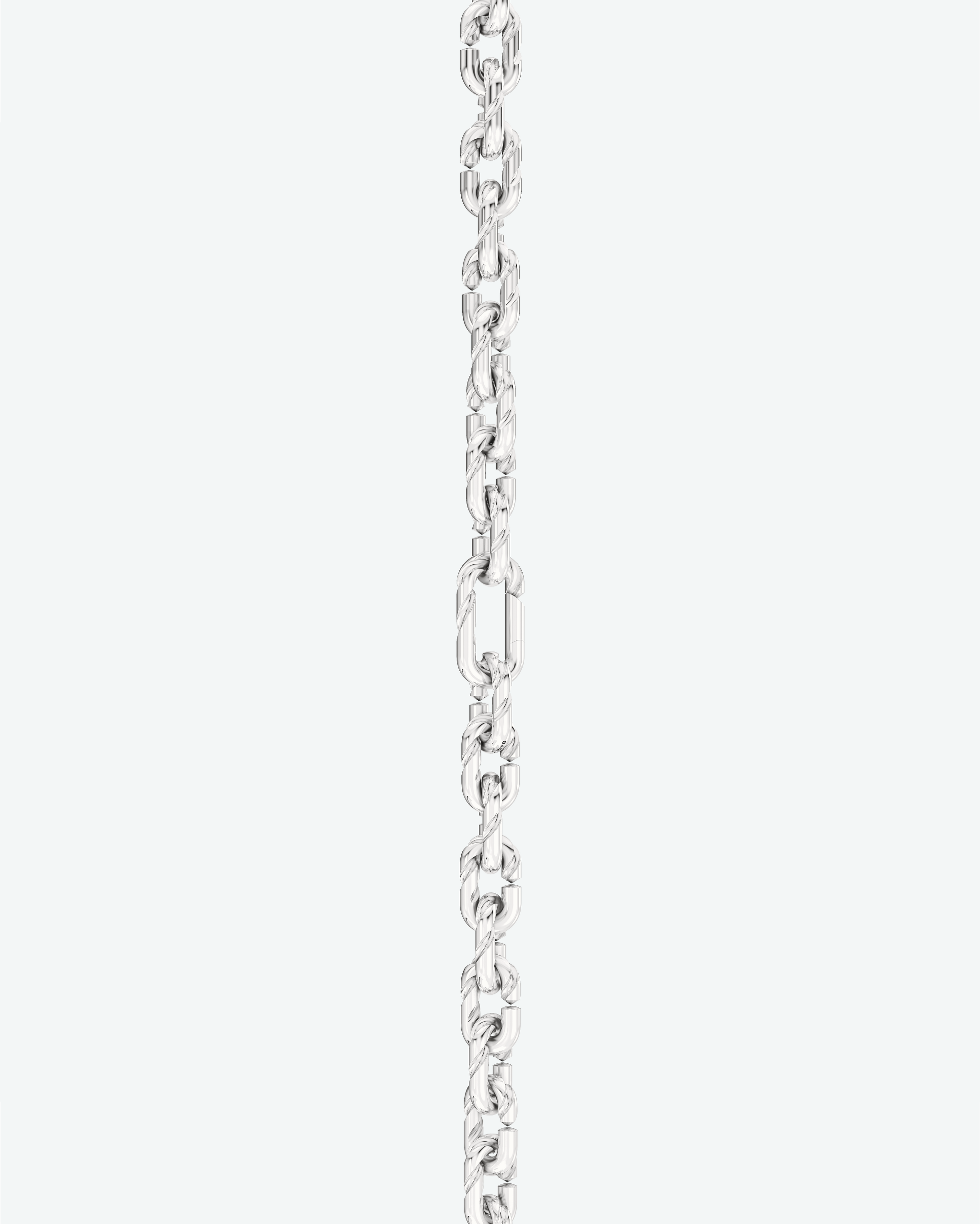 Machina Link Necklace 3mm in White Gold