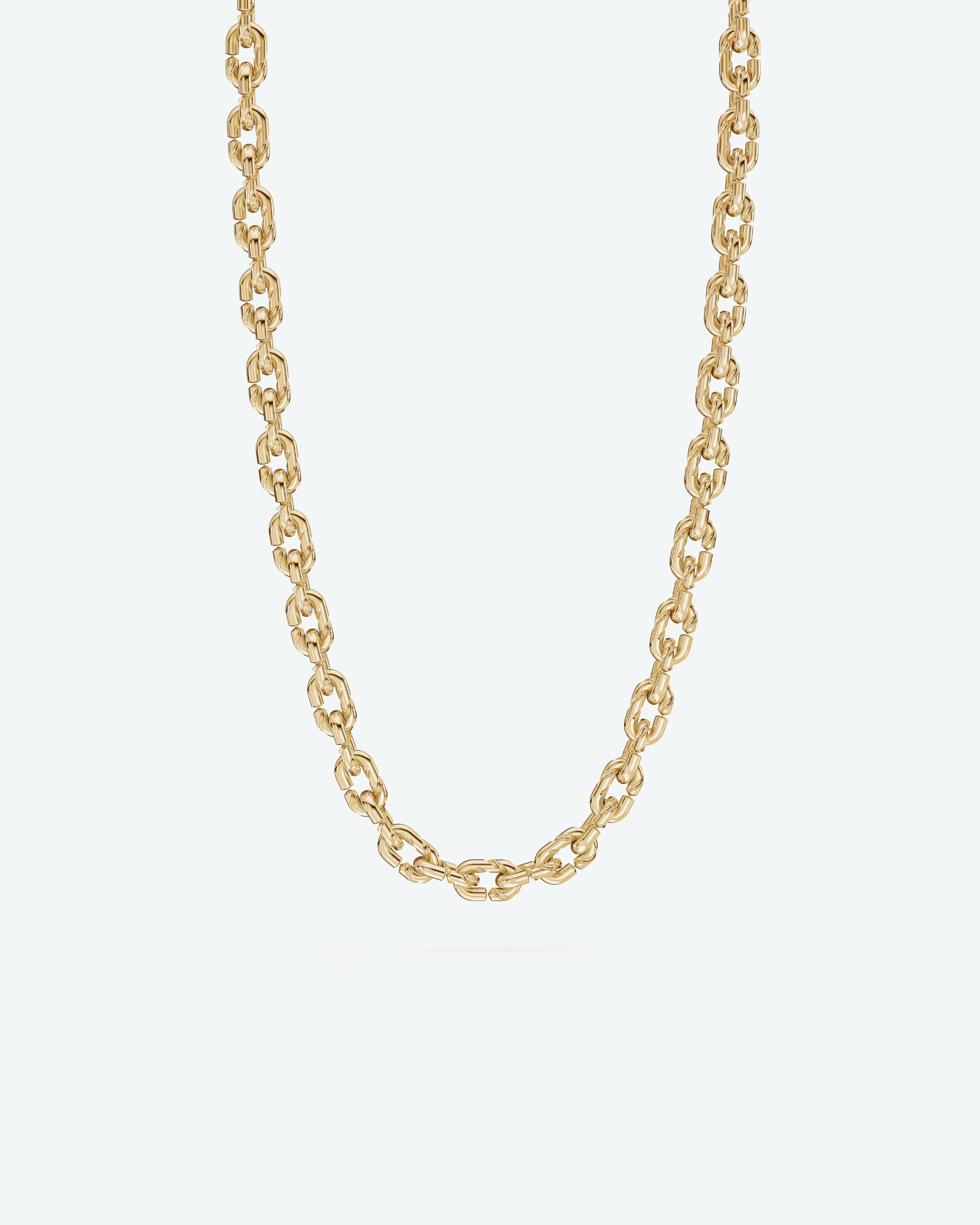 Machina Link Necklace 3mm in Yellow Gold