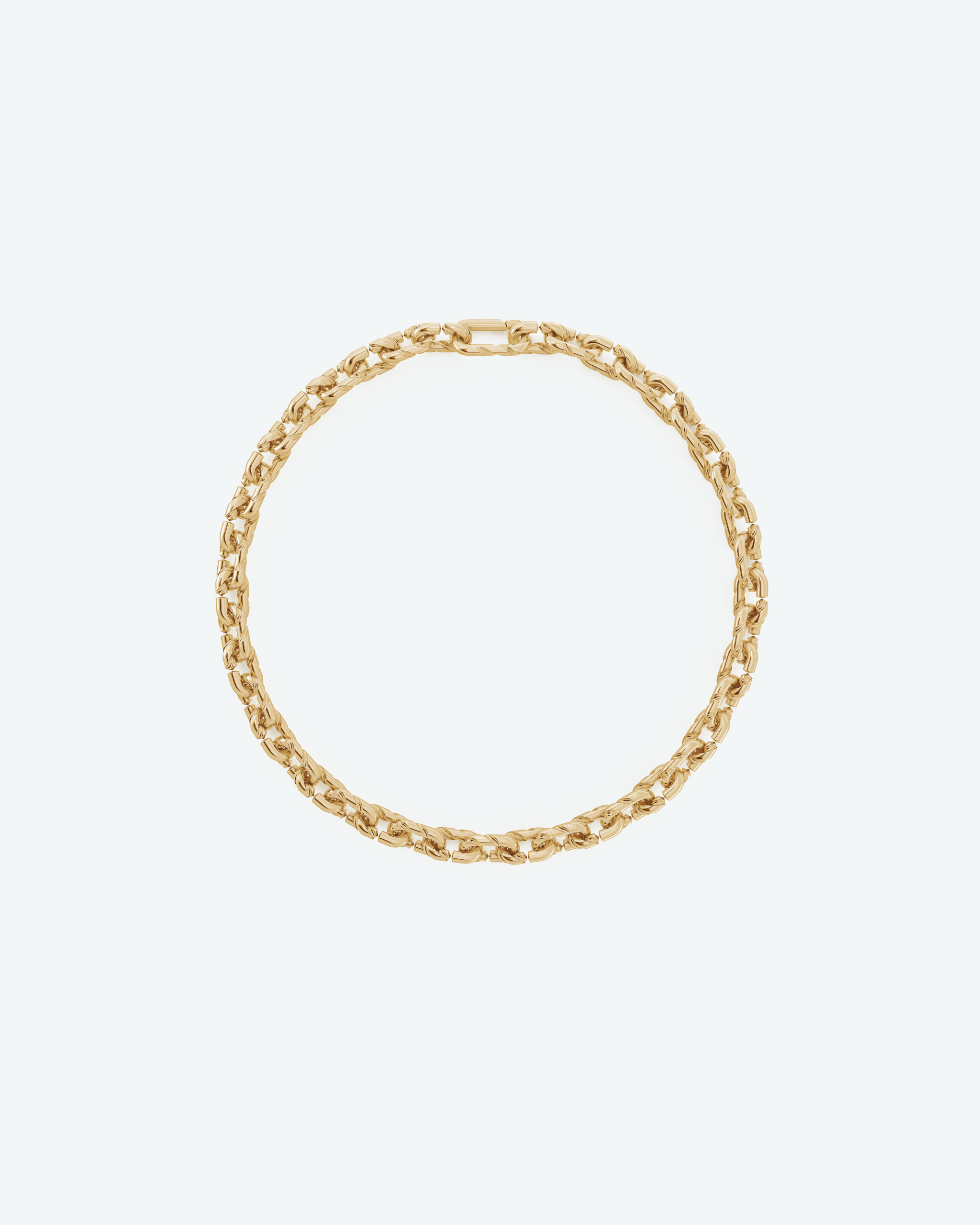 Machina Link Necklace 3mm in Yellow Gold