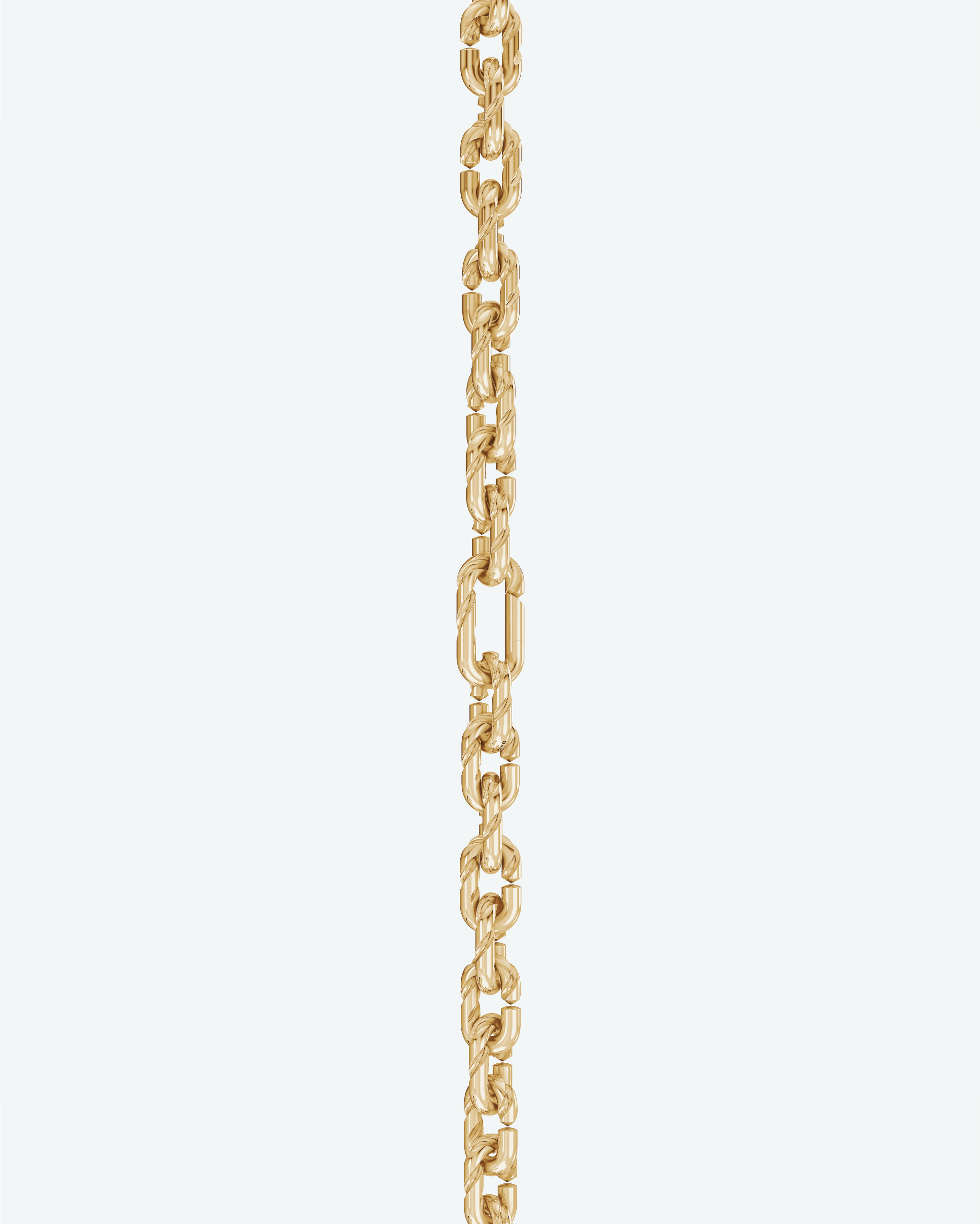 Machina Link Necklace 3mm in Yellow Gold
