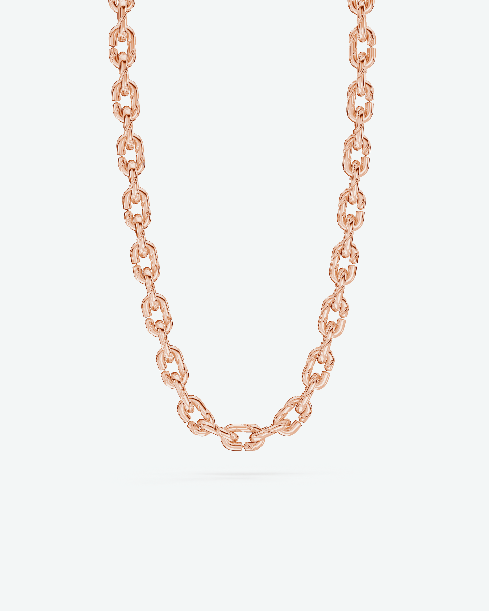 Machina Link Necklace 4mm in Rose Gold