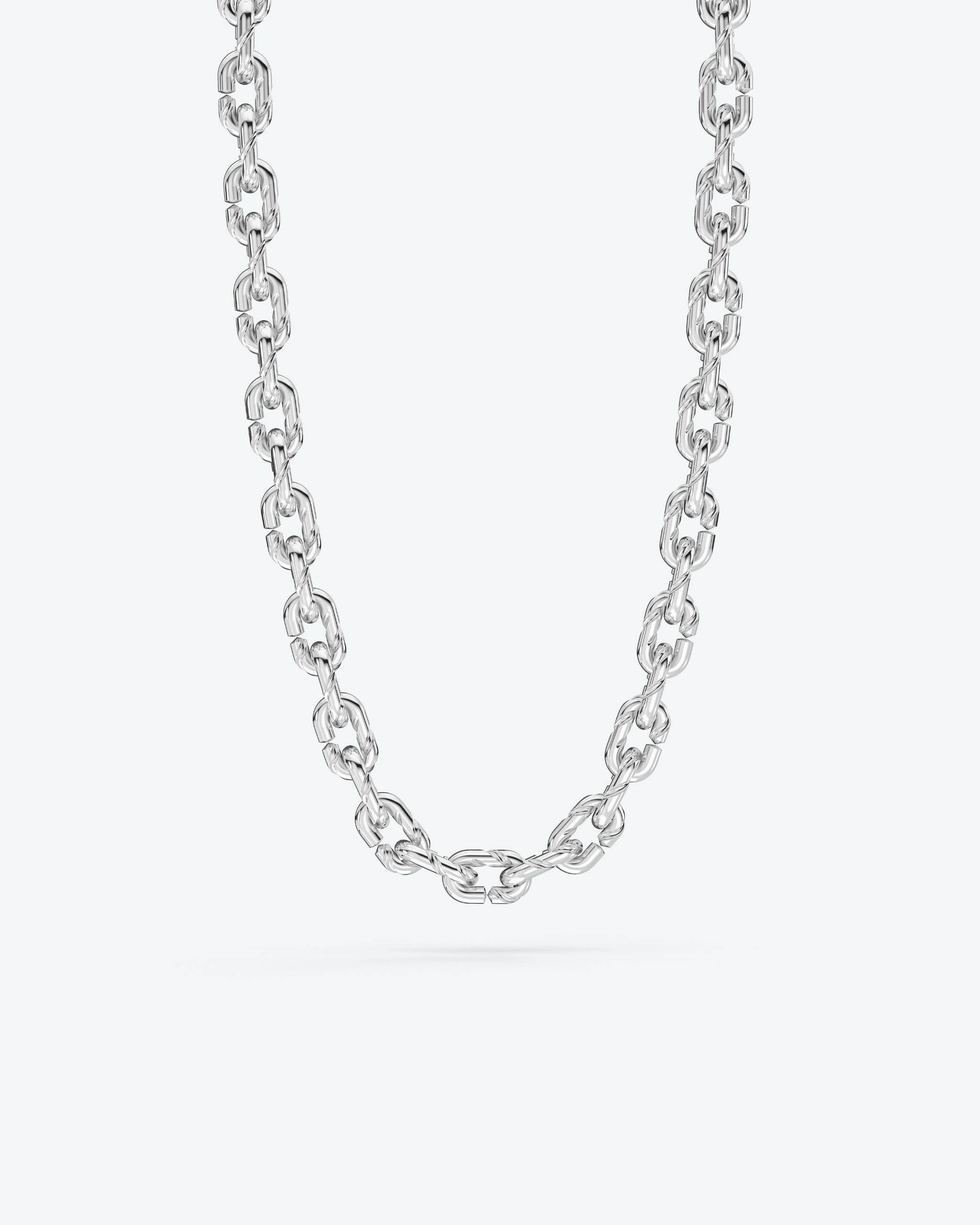 Machina Link Necklace 4mm in Sterling Silver
