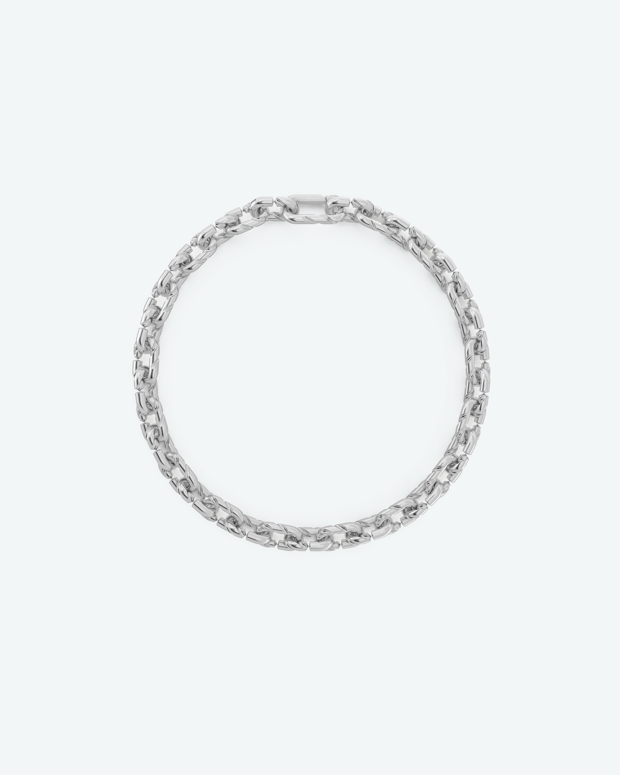 Machina Link Necklace 4mm in Sterling Silver