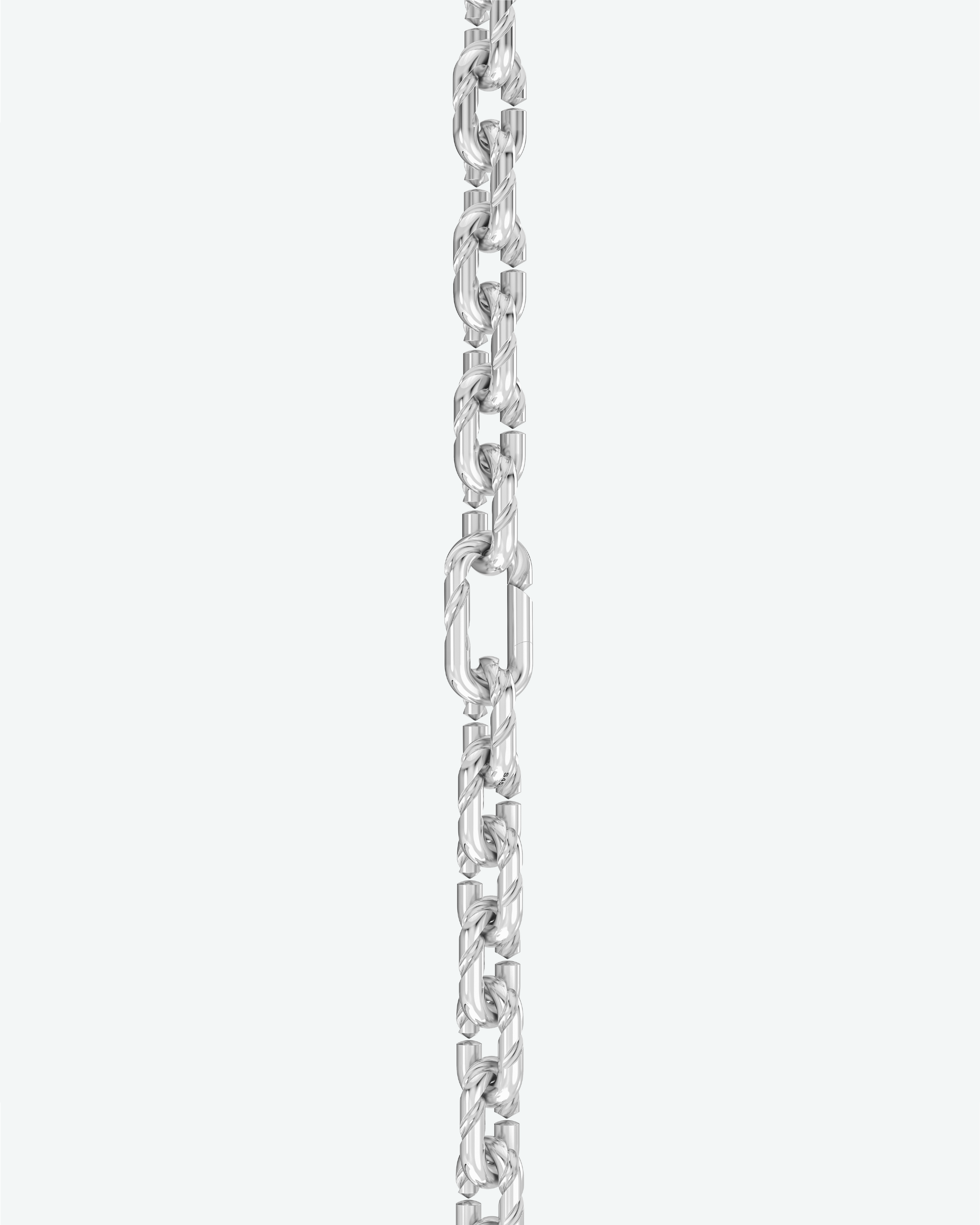 Machina Link Necklace 4mm in Sterling Silver