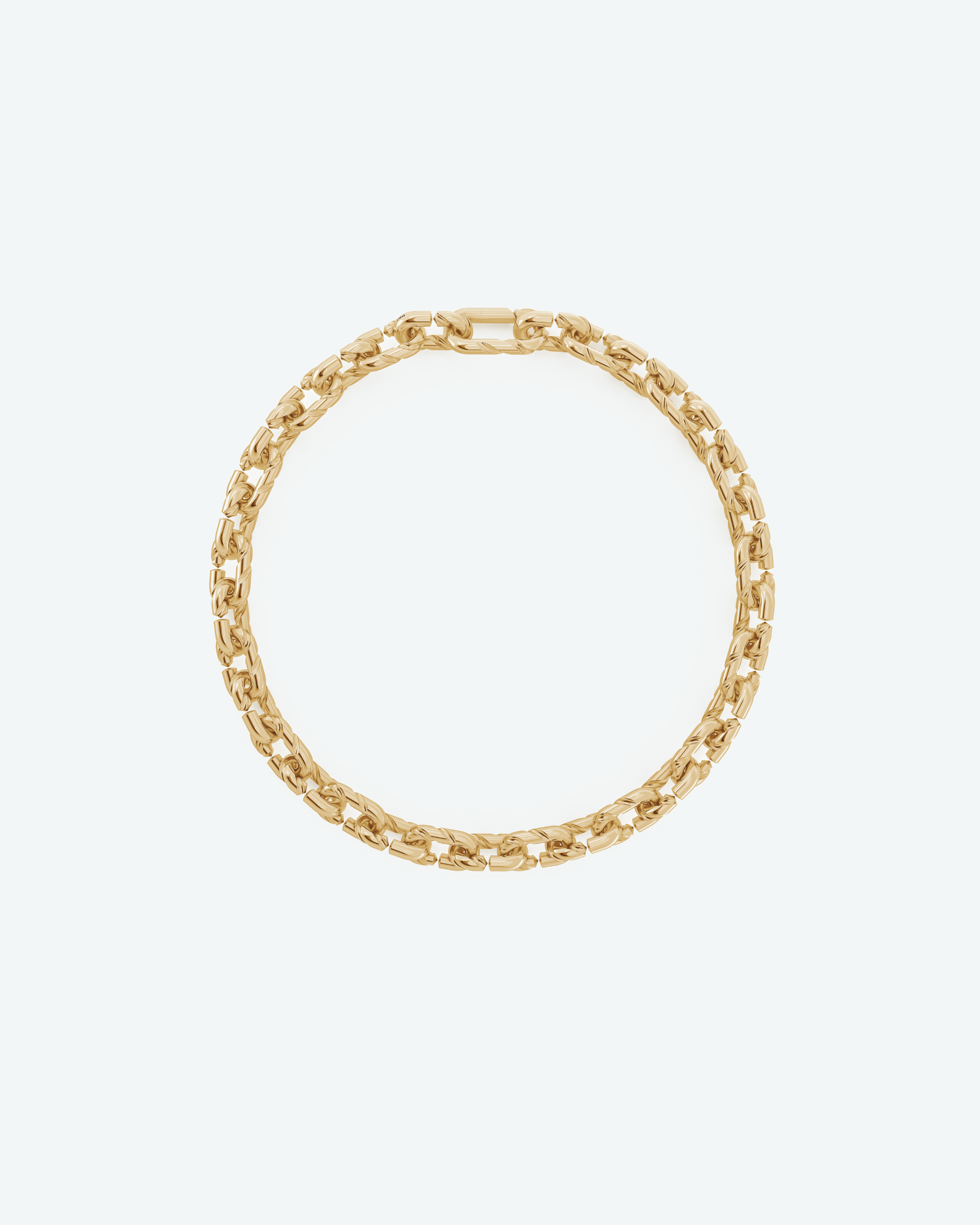 Machina Link Necklace 4mm in Yellow Gold