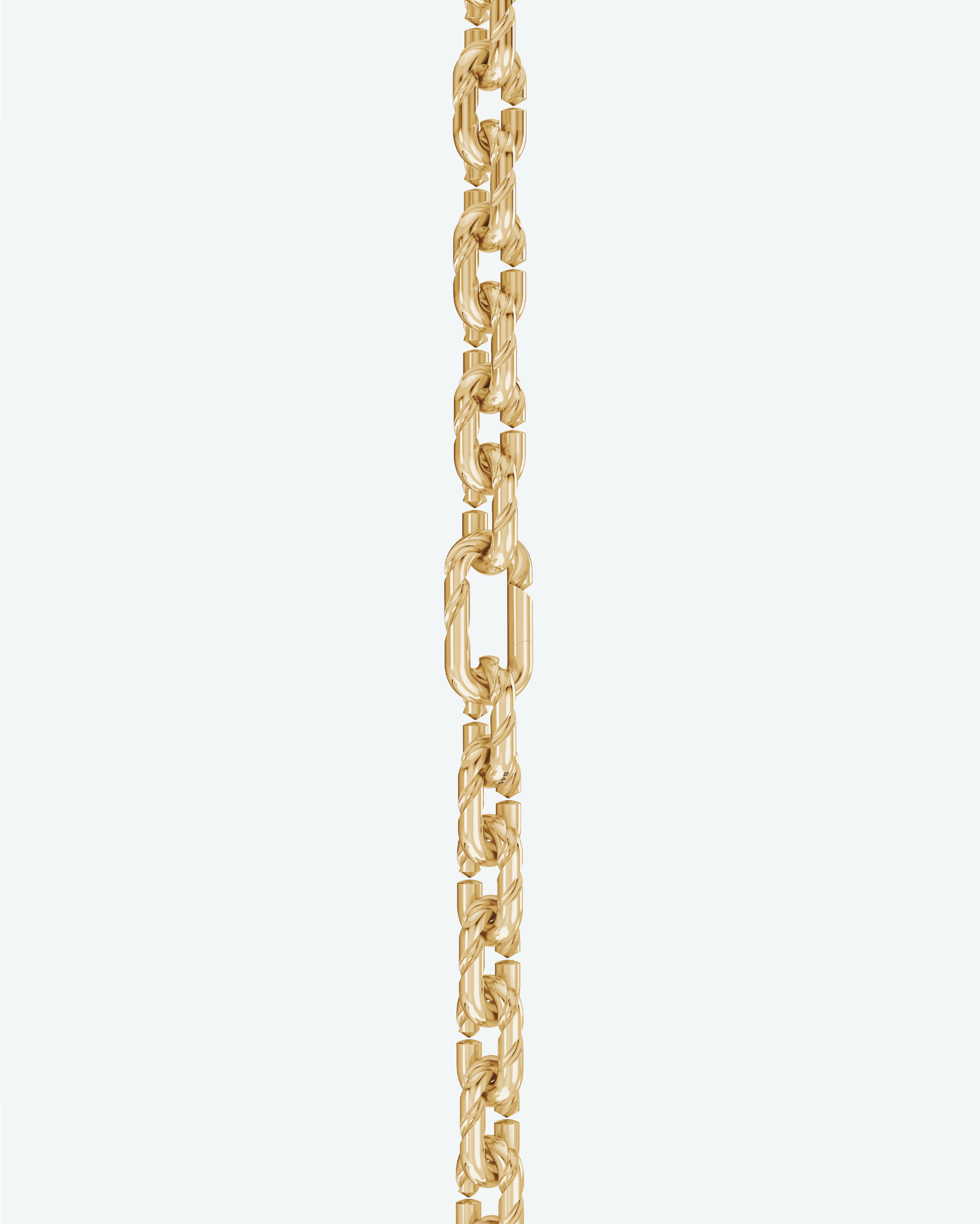 Machina Link Necklace 4mm in Yellow Gold