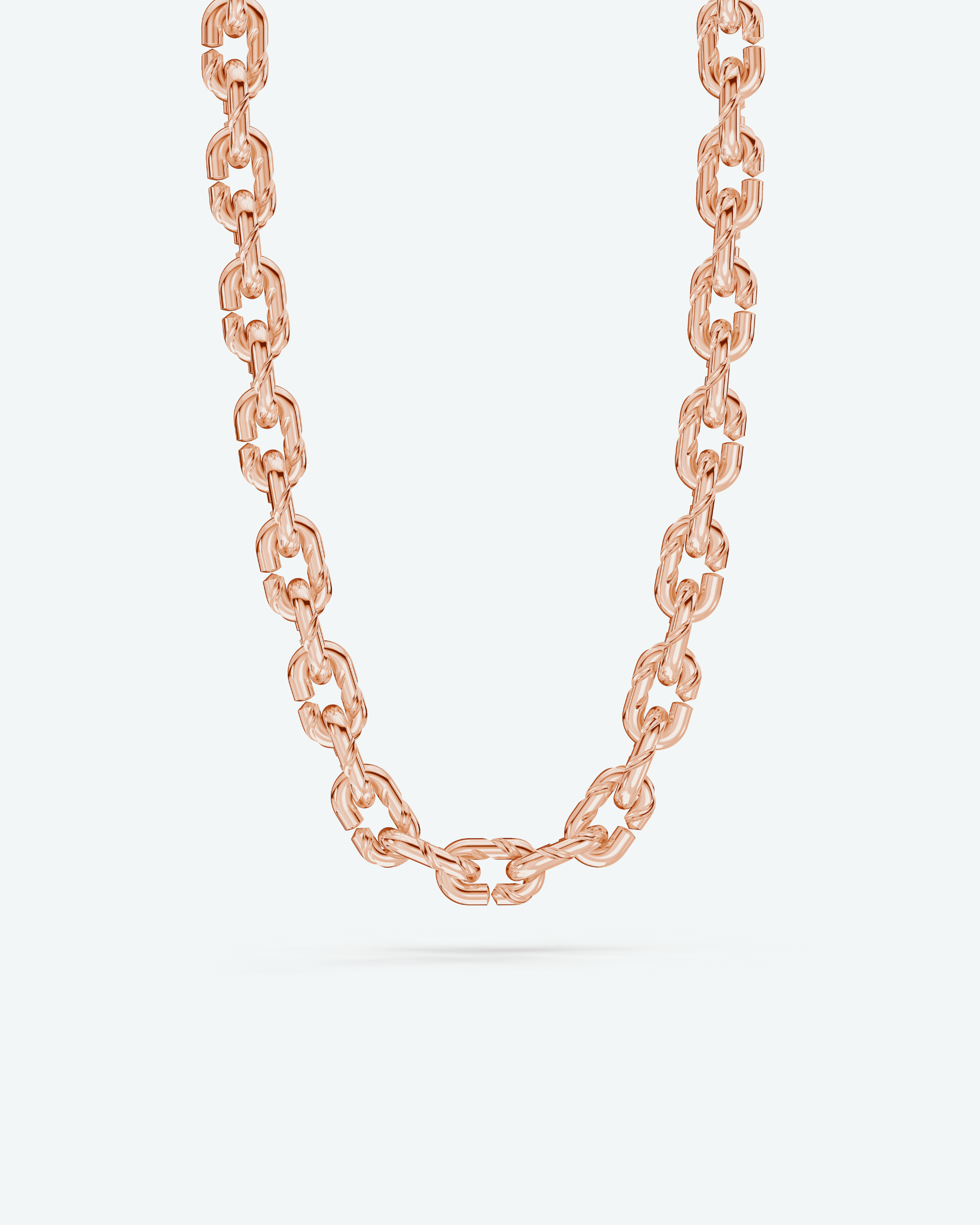 Machina Link Necklace 5mm in Rose Gold
