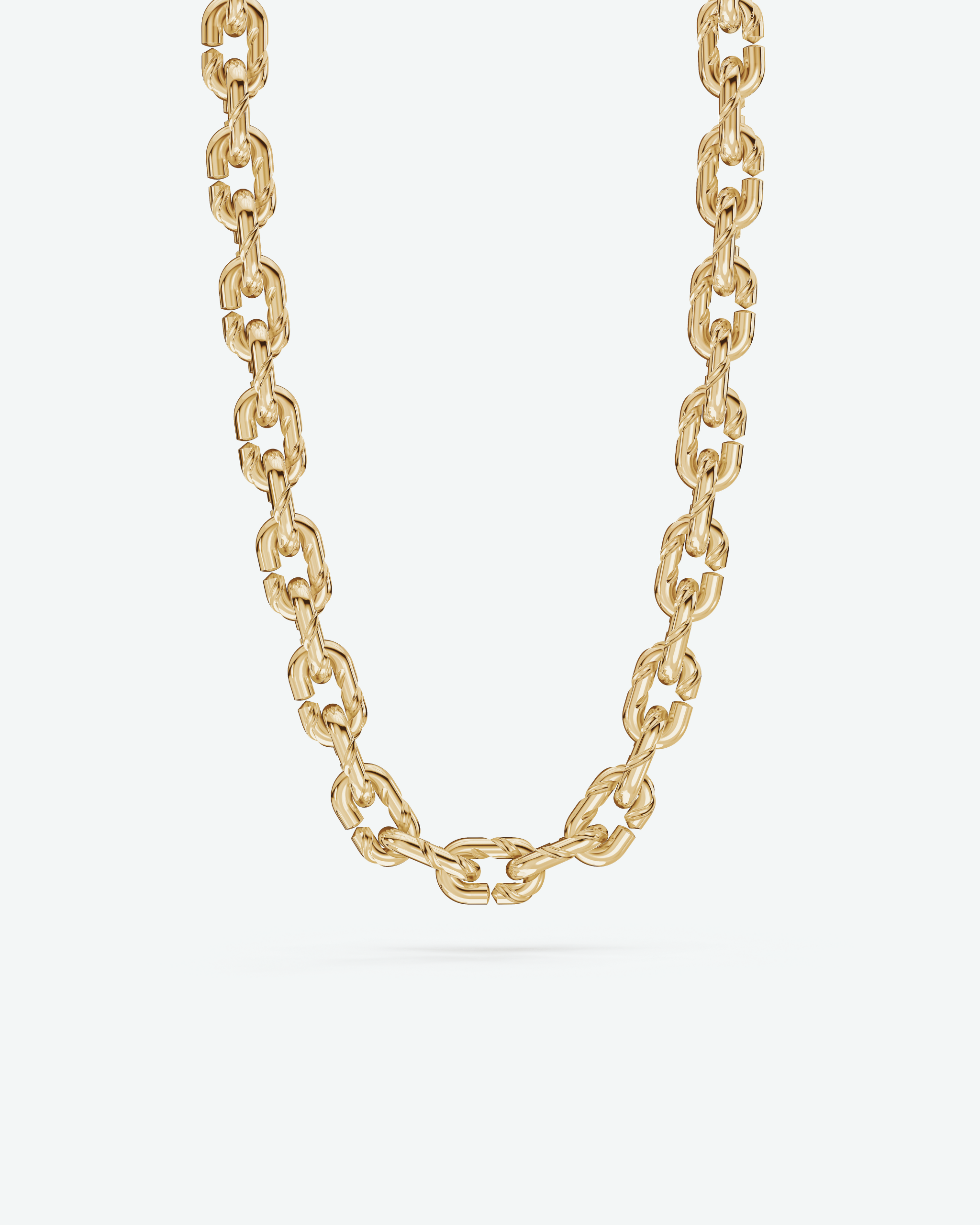 Machina Link Necklace 5mm in Yellow Gold