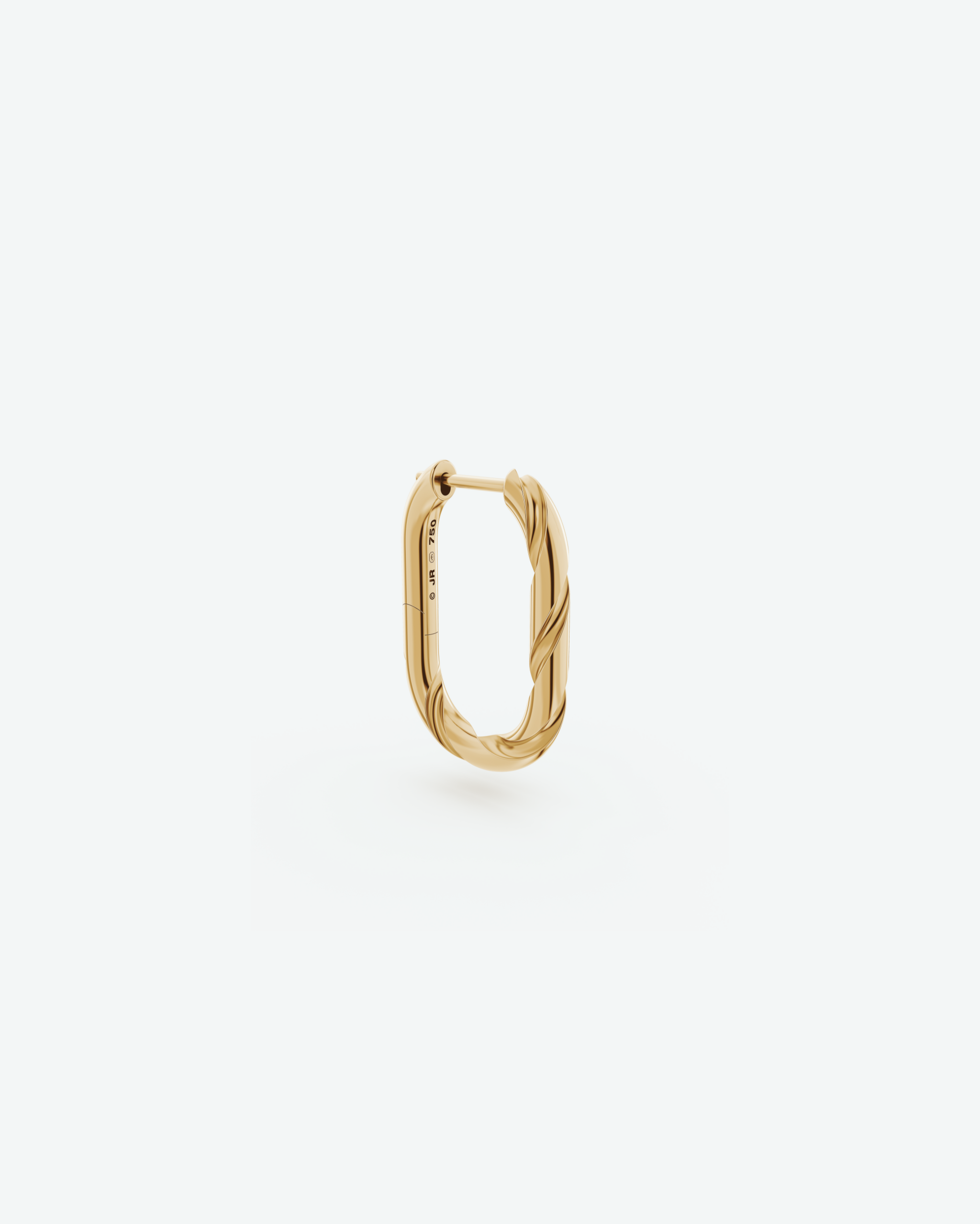 Machina Earring 3mm in Yellow Gold