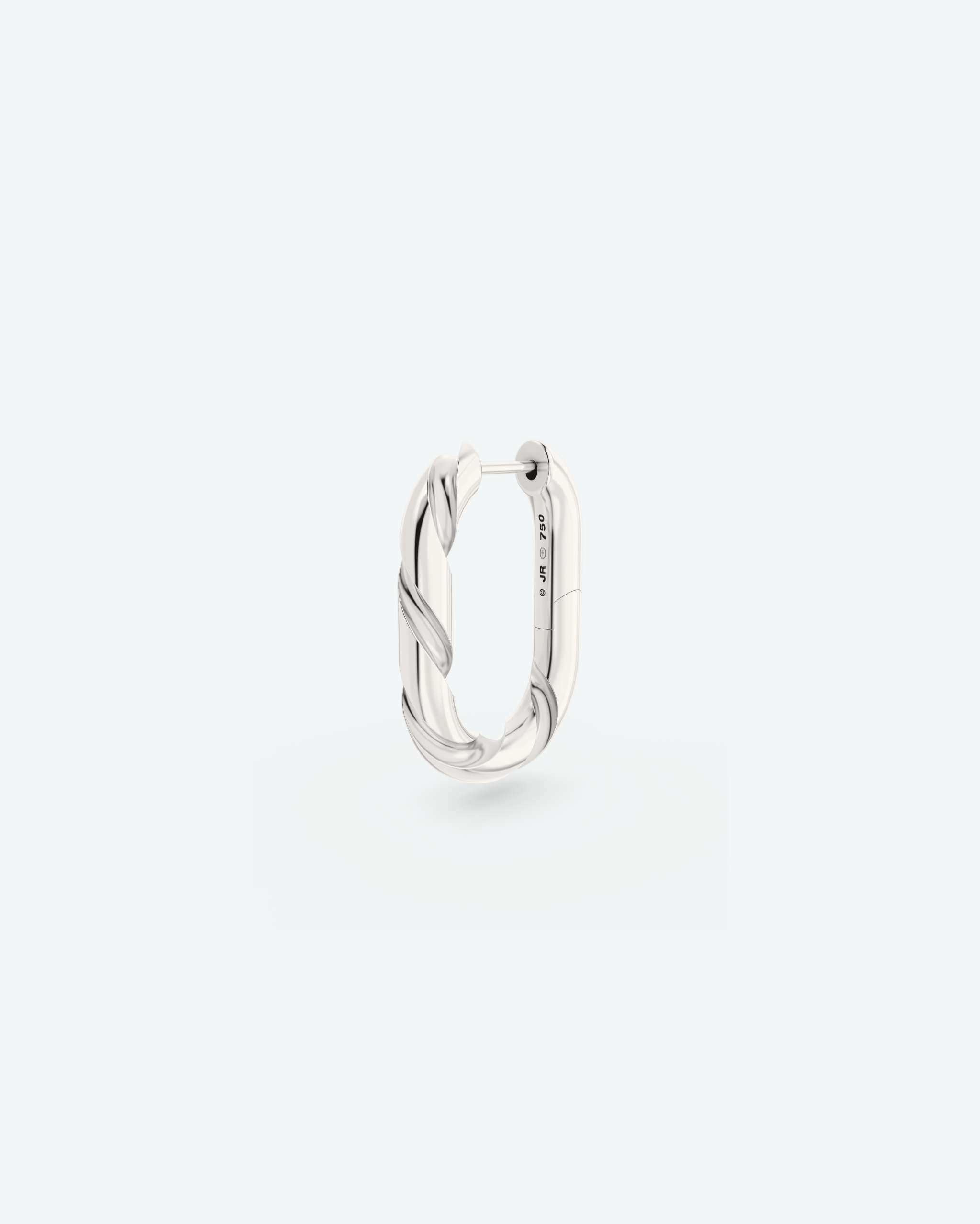 Machina Earring 4mm in White Gold