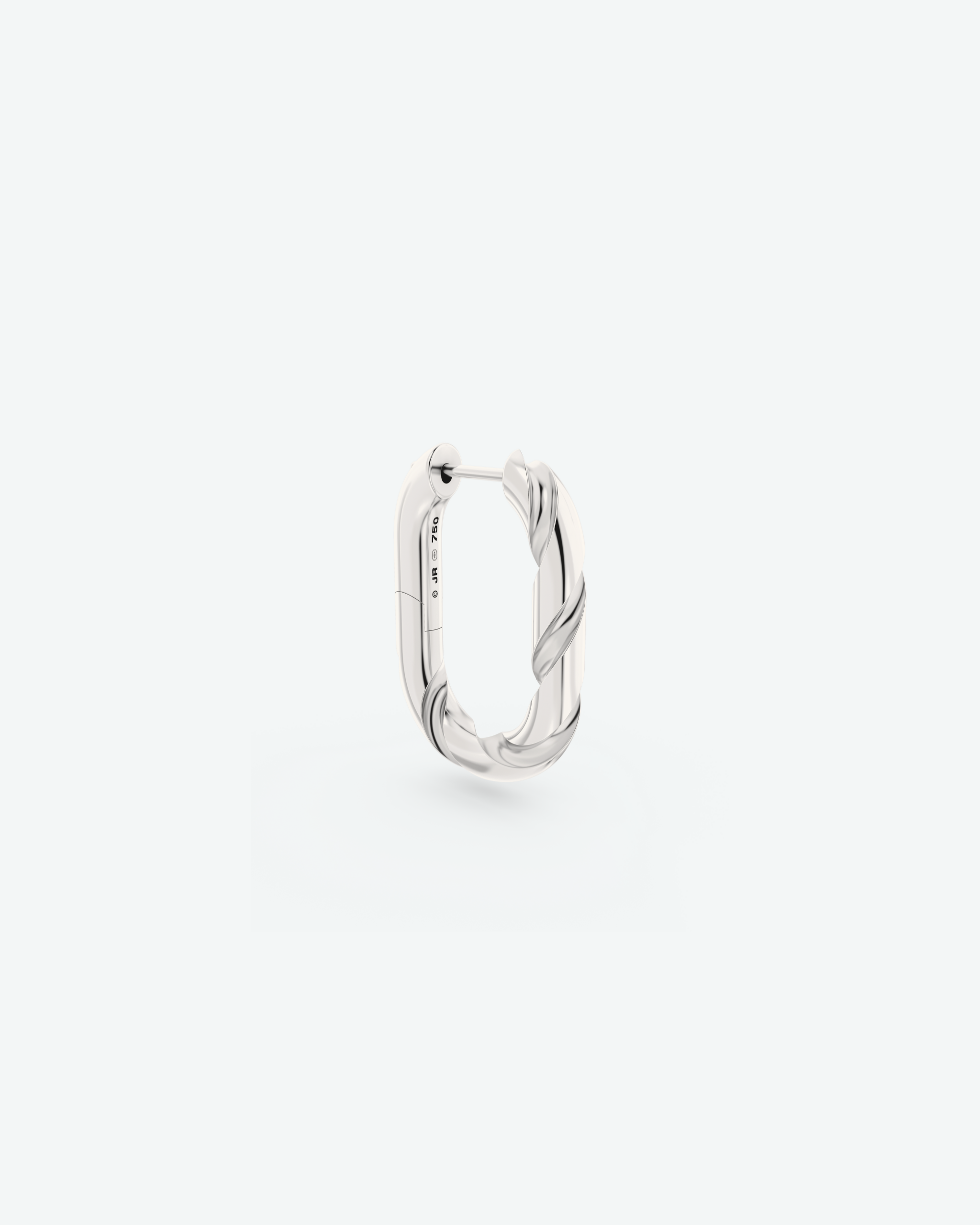 Machina Earring 4mm in White Gold