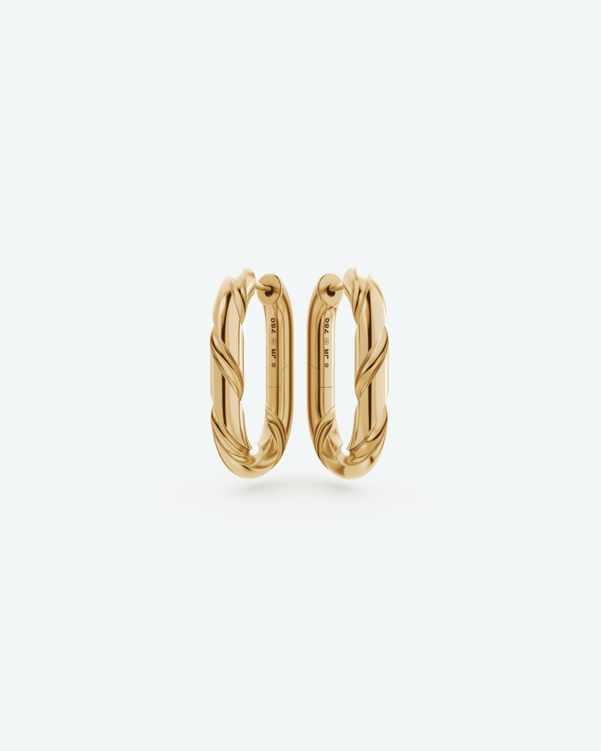 Machina Earring 4mm in Yellow Gold