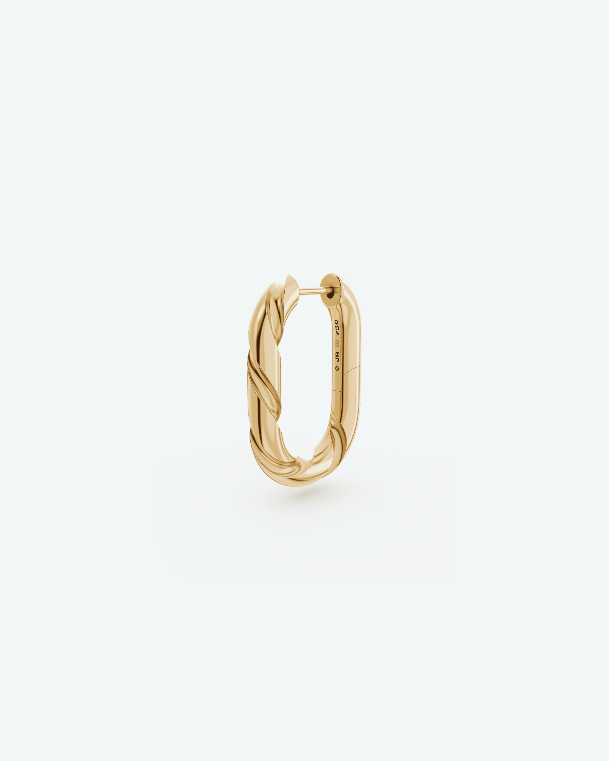 Machina Earring 4mm in Yellow Gold