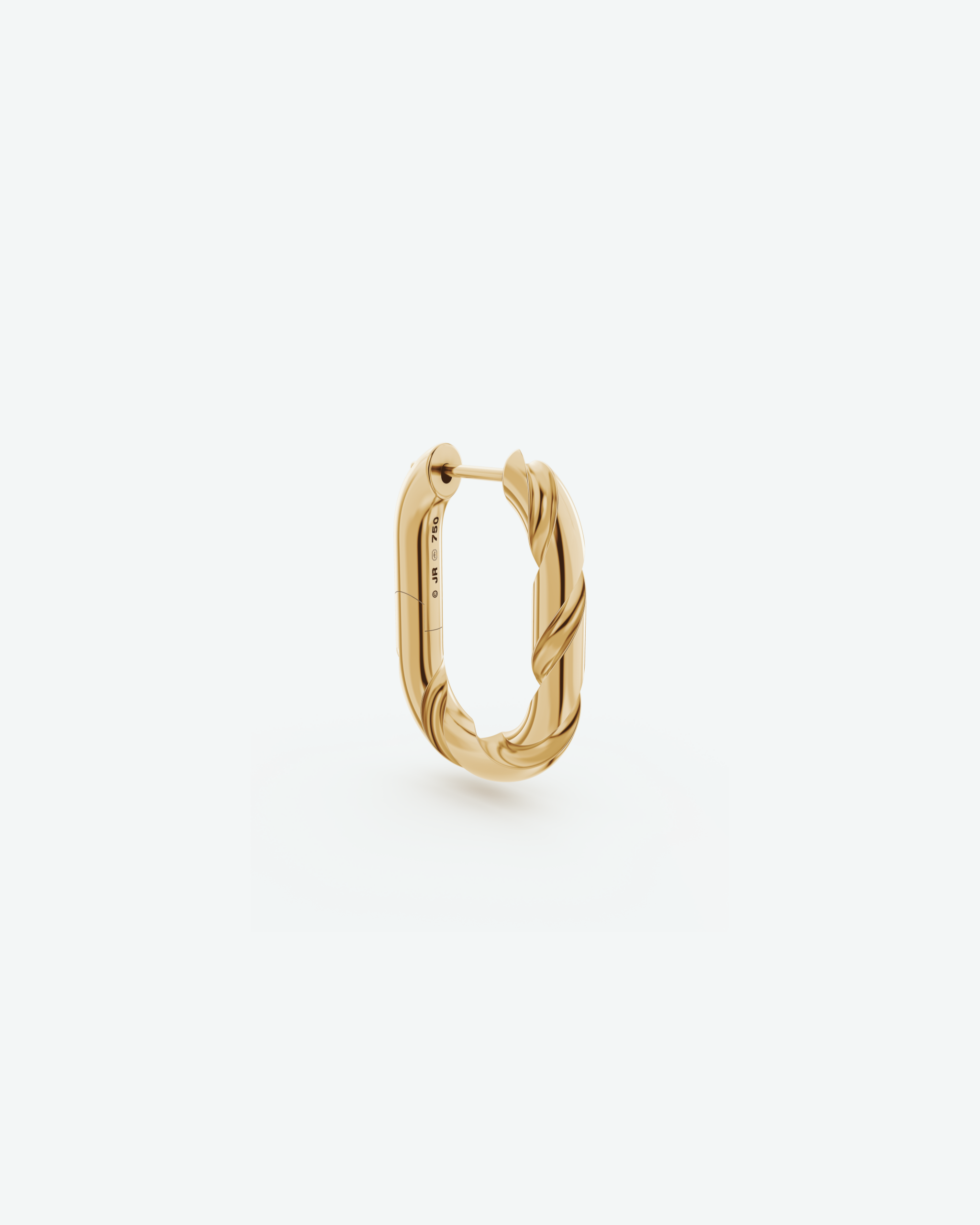Machina Earring 4mm in Yellow Gold