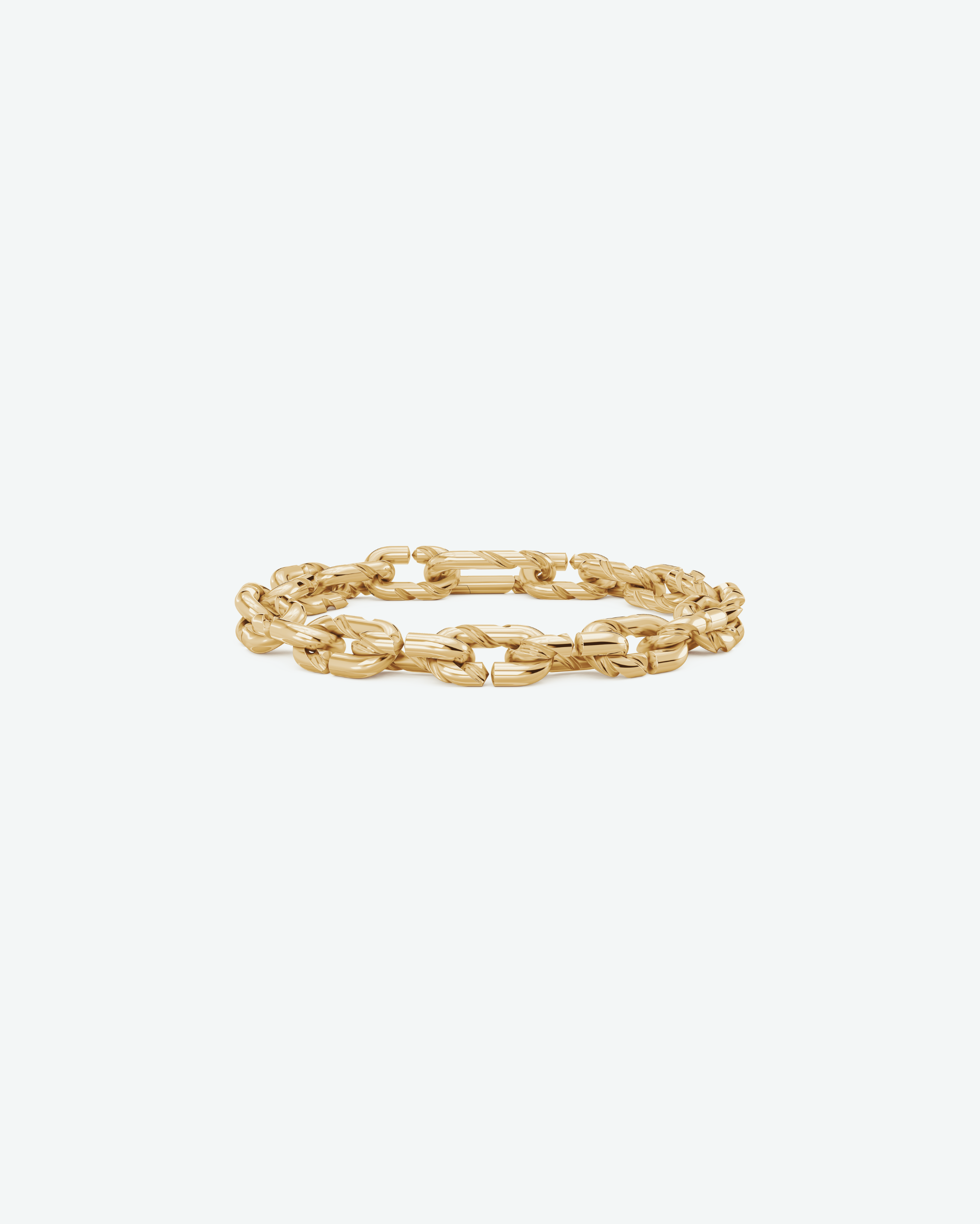 Machina Link Bracelet 3mm in Yellow Gold