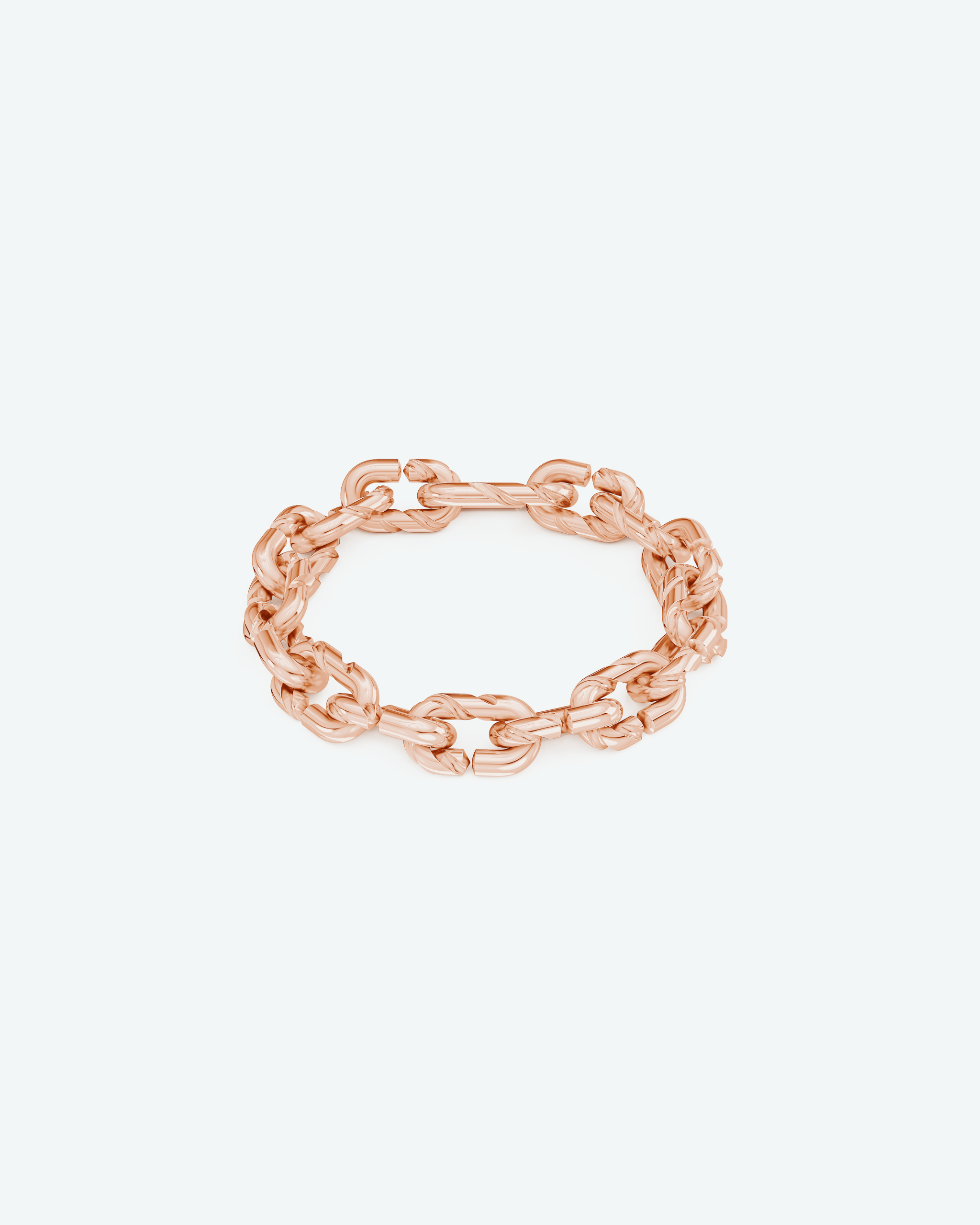 Machina Link Bracelet 4mm in Rose Gold