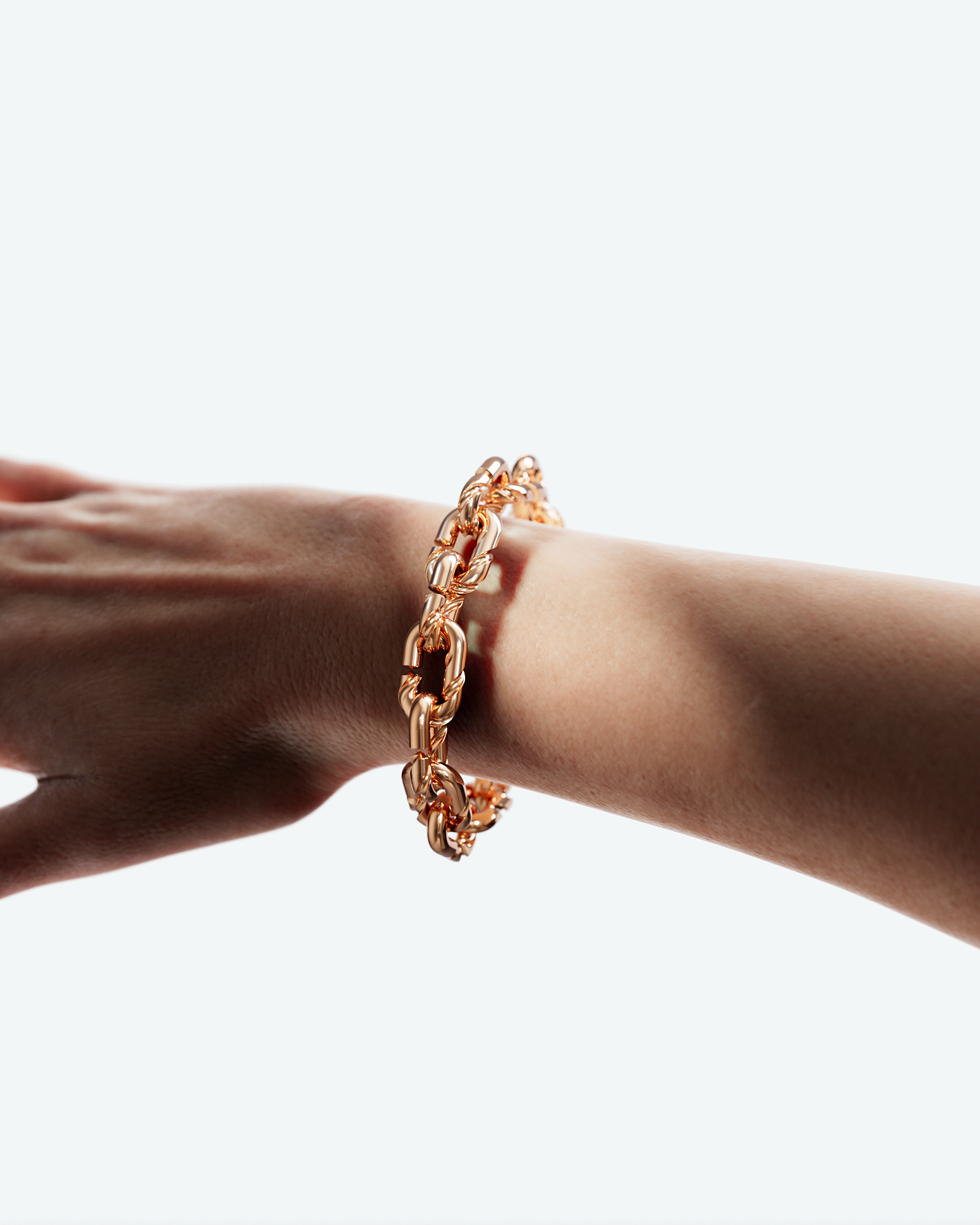 Machina Link Bracelet 4mm in Rose Gold