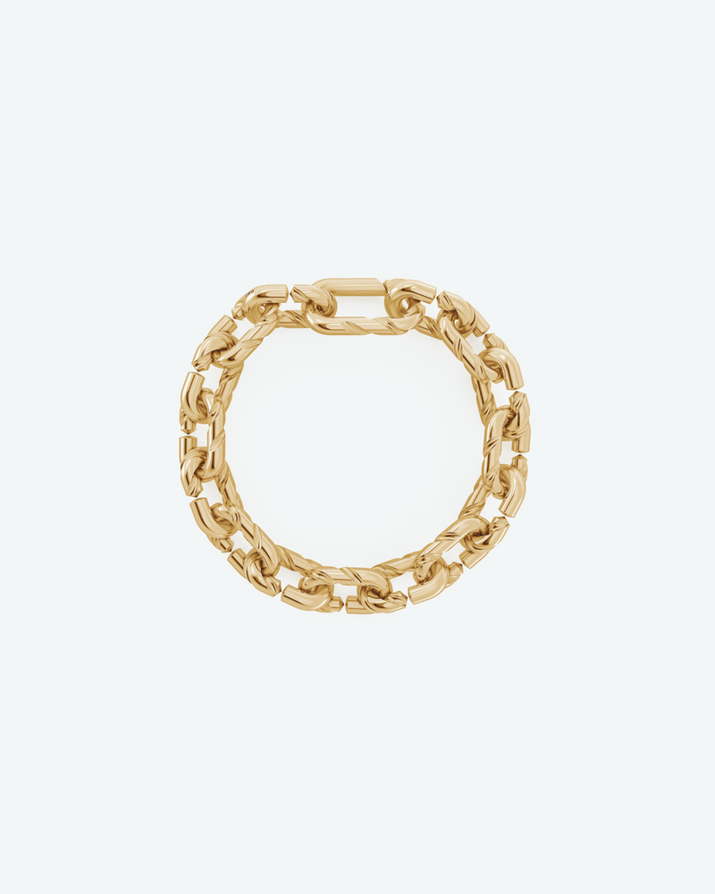 Machina Link Bracelet 4mm in Yellow Gold