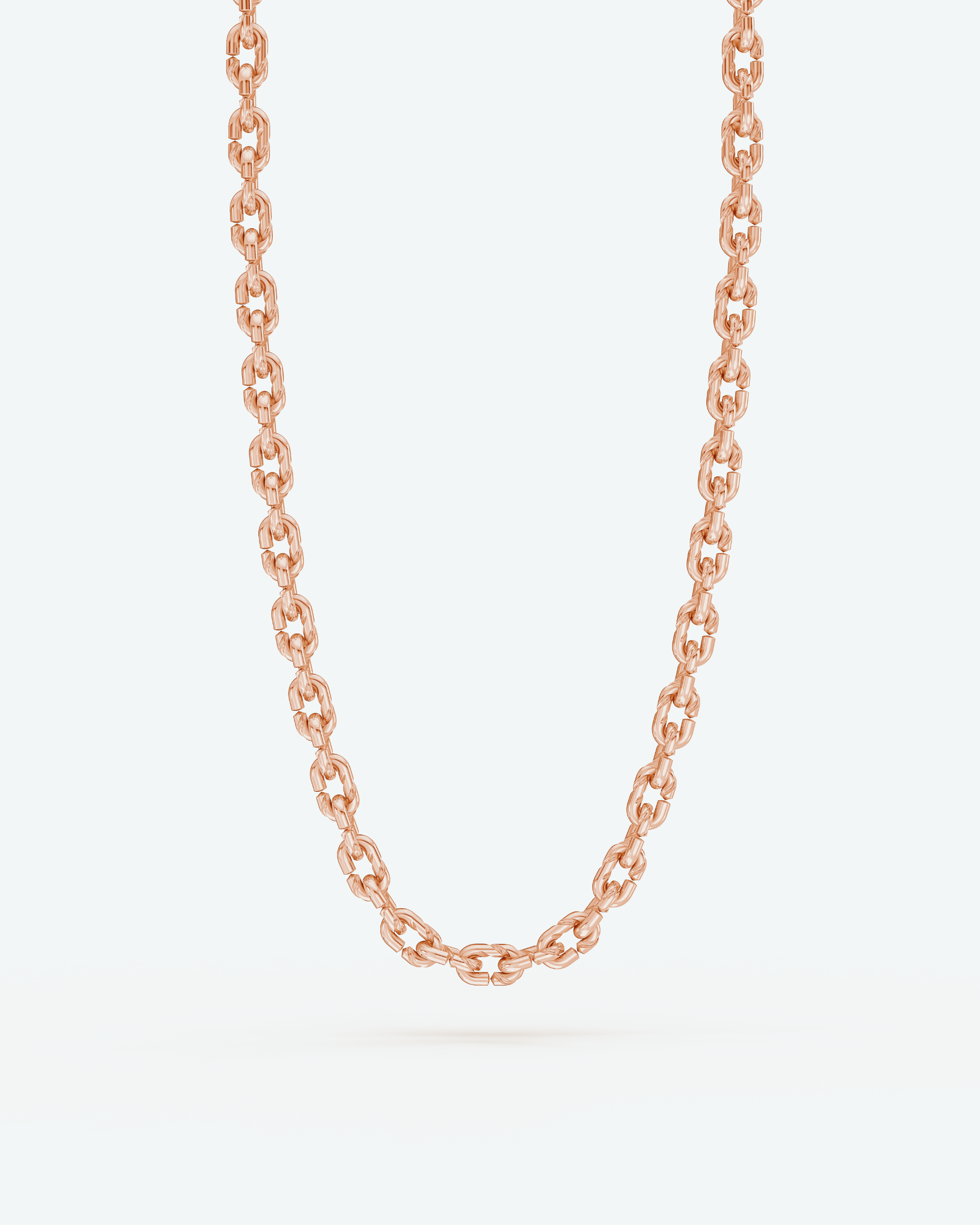 Machina Link Necklace 3mm in Rose Gold