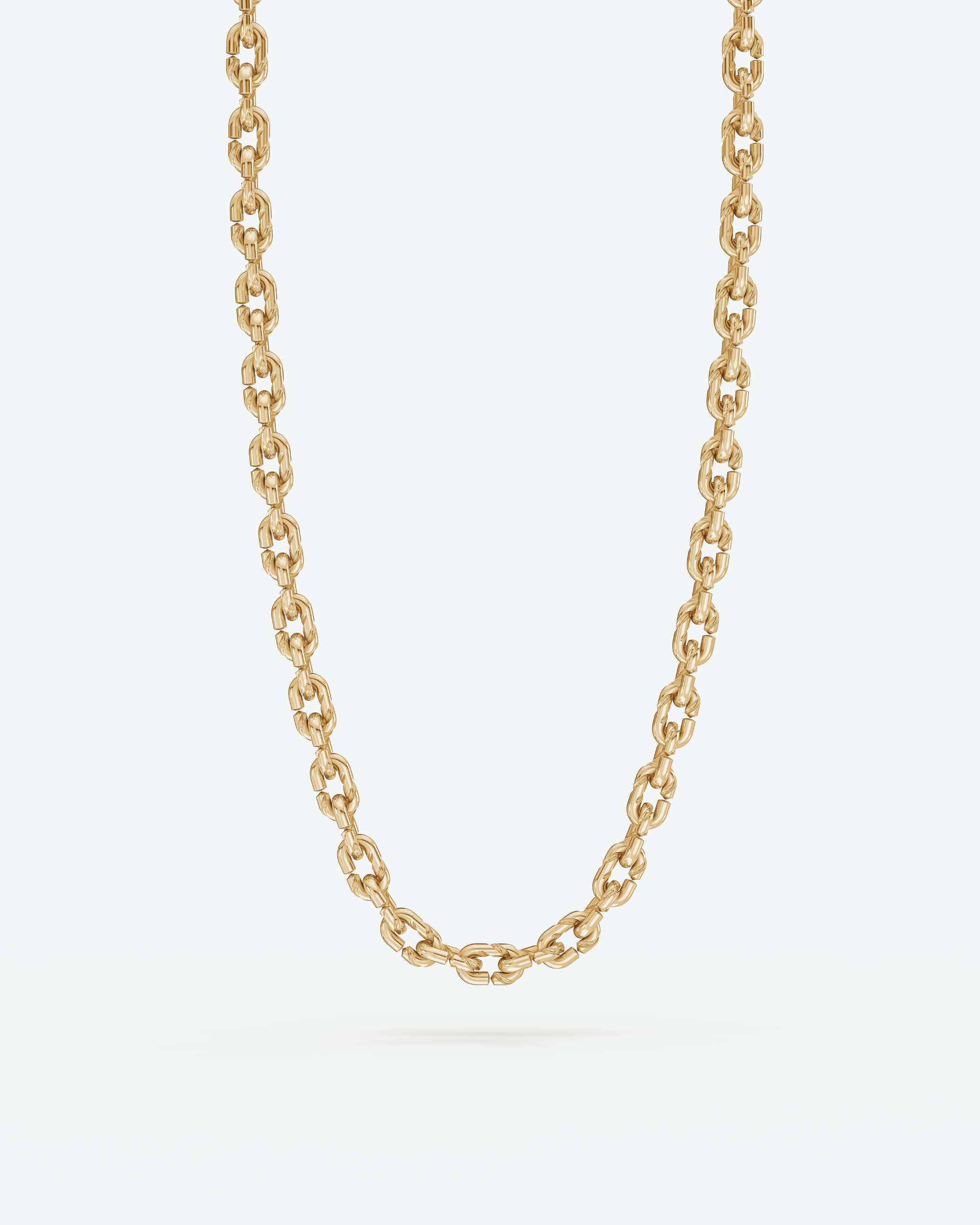 Machina Link Necklace 3mm in Yellow Gold