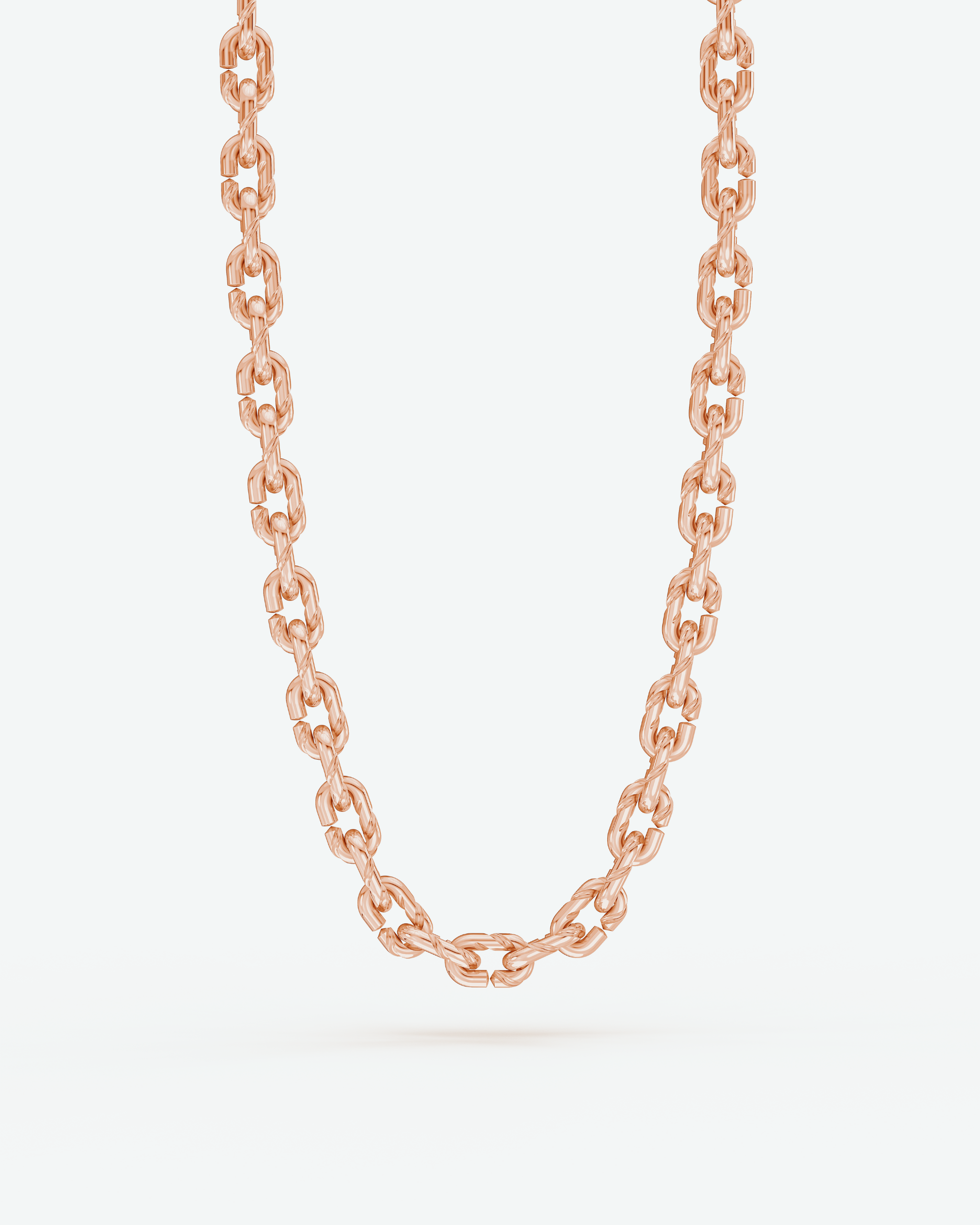Machina Link Necklace 4mm in Rose Gold