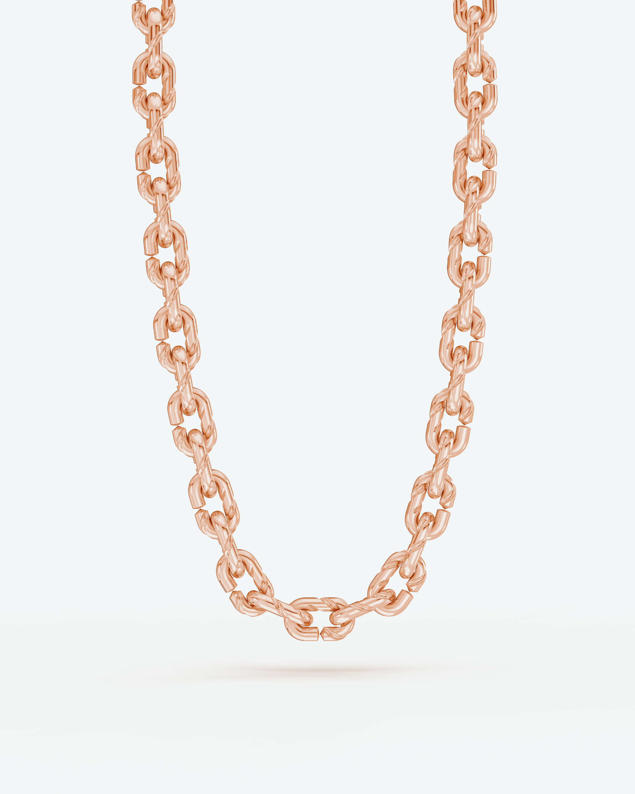 Machina Link Necklace 5mm in Rose Gold
