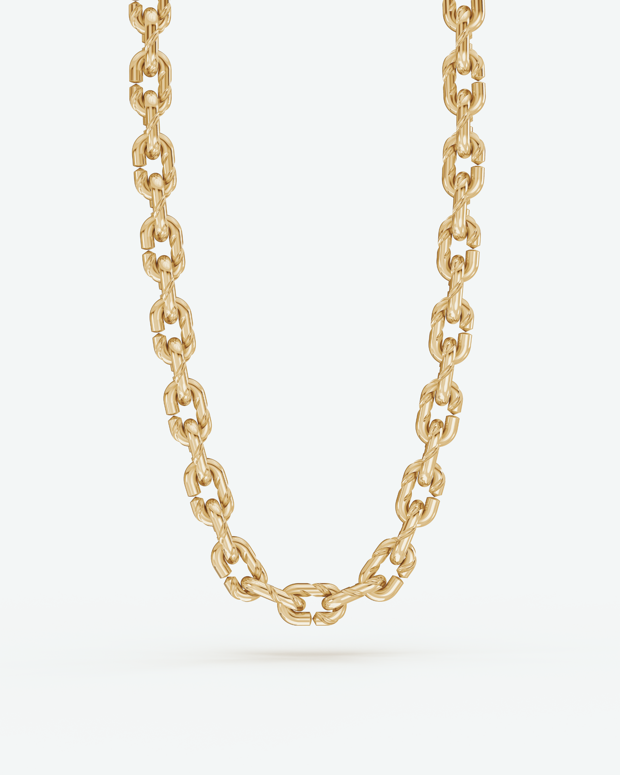 Machina Link Necklace 5mm in Yellow Gold